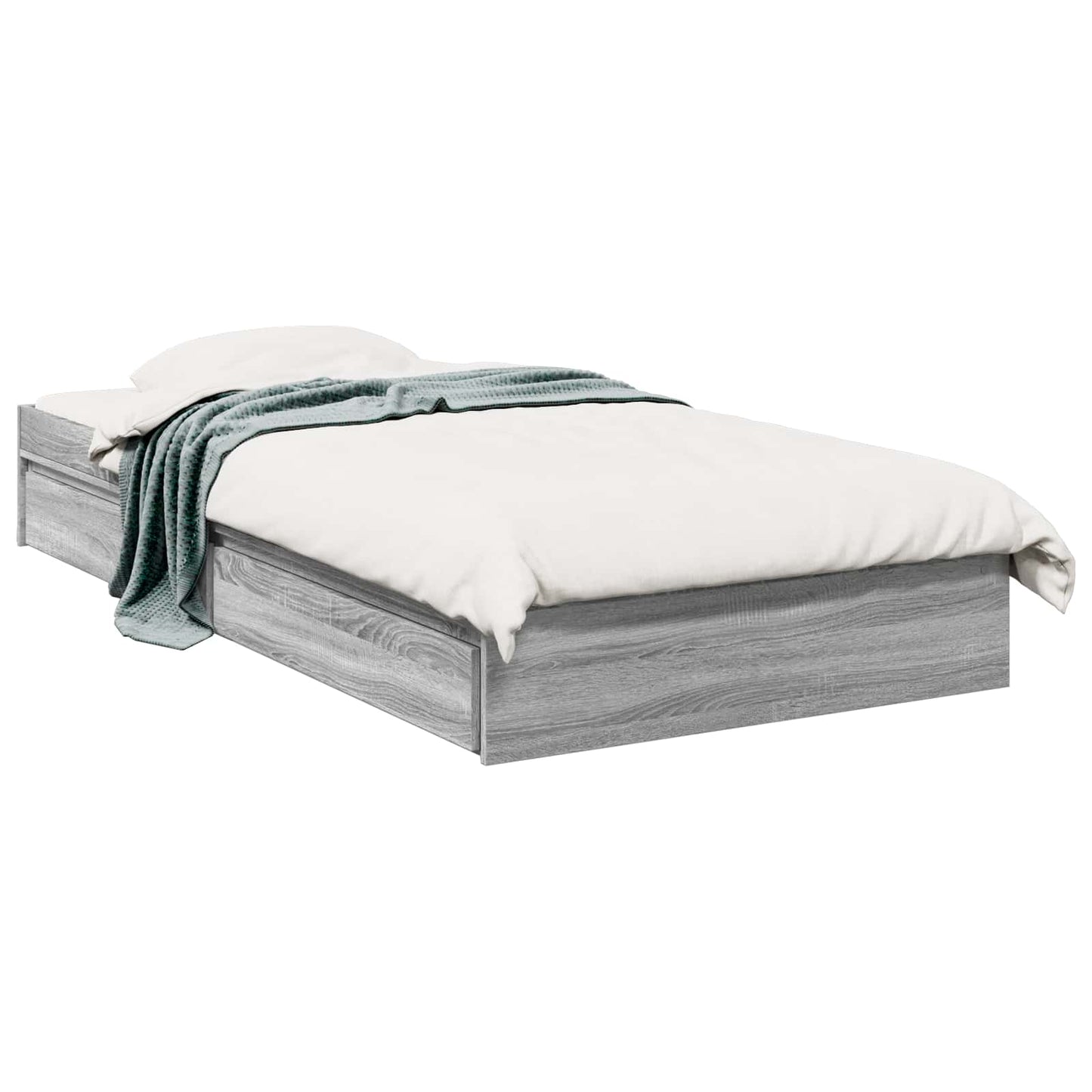 vidaXL Σκελετός κρεβατιού με αποθήκευση Γκρι Sonoma 80 x 200 cm