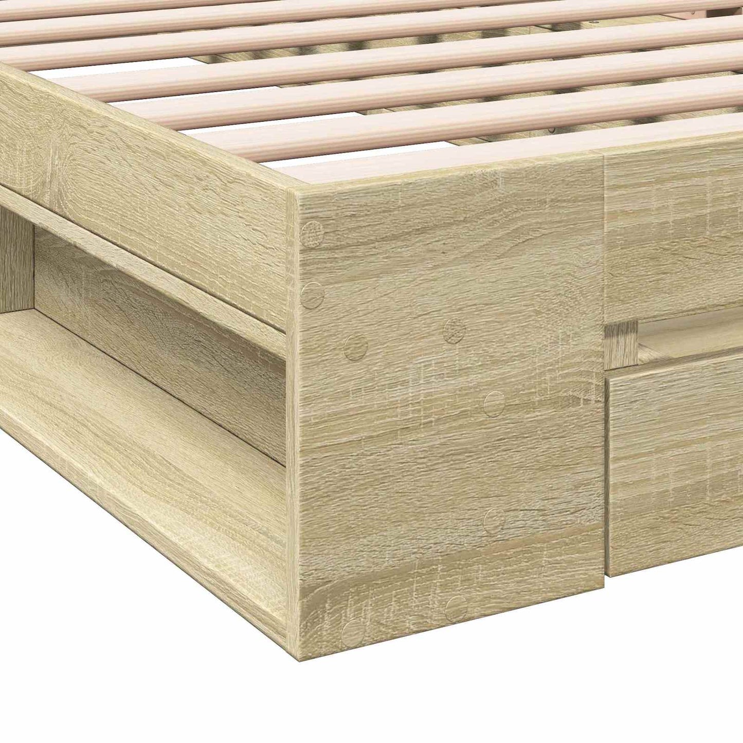 vidaXL Σκελετός κρεβατιού με αποθήκευση Sonoma Δρυς 80 x 200 cm