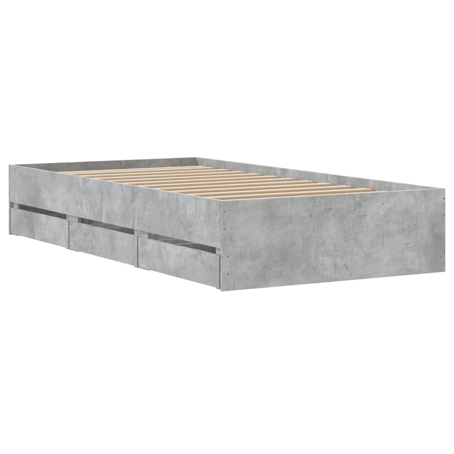 vidaXL Σκελετός κρεβατιού με αποθήκευση Γκρι Sonoma 80 x 200 cm
