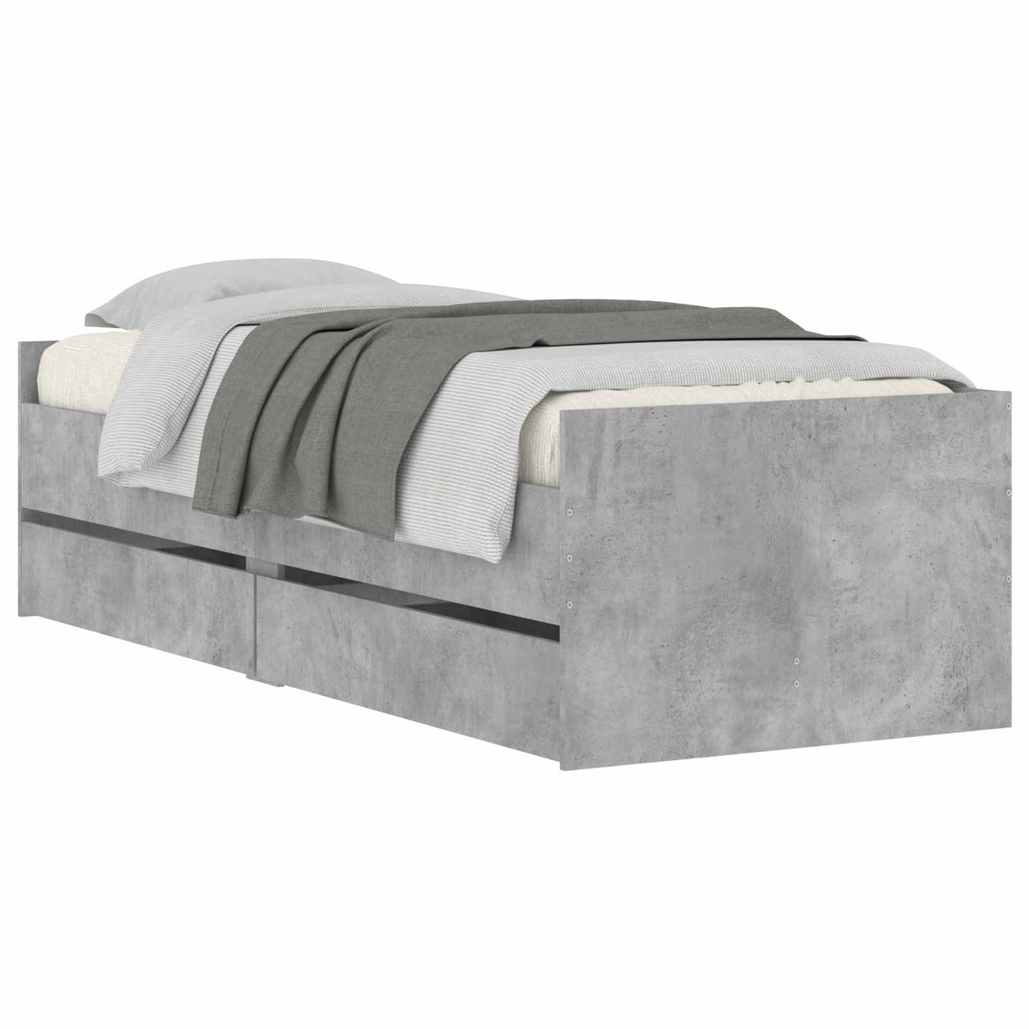 vidaXL Σκελετός κρεβατιού με αποθήκευση Γκρι Sonoma 80 x 200 cm