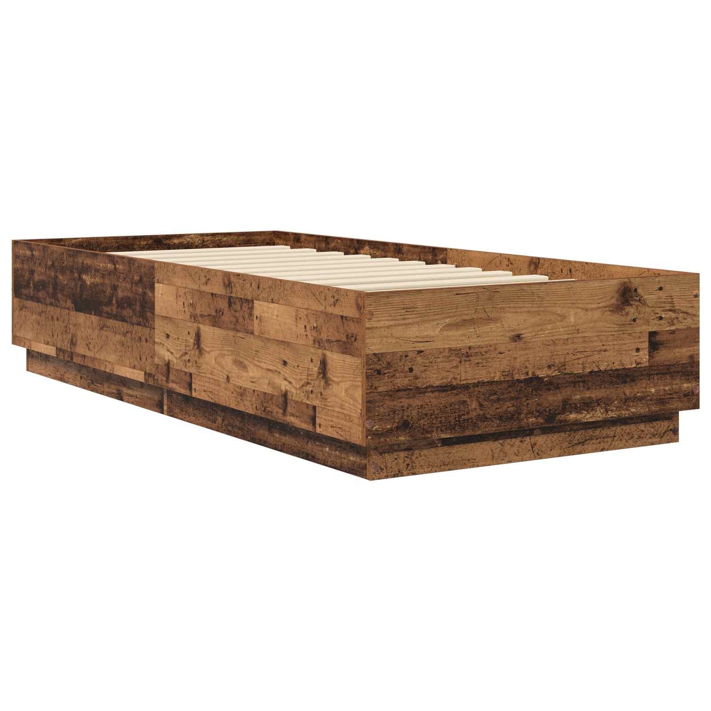 vidaXL Σκελετός Κρεβατιού Παλαιωμένο ξύλο 80 x 200 cm