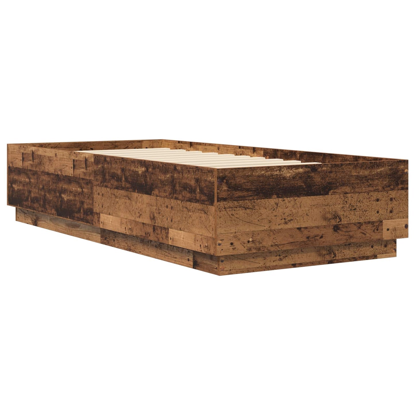 vidaXL Σκελετός Κρεβατιού Παλαιωμένο ξύλο 80 x 200 cm