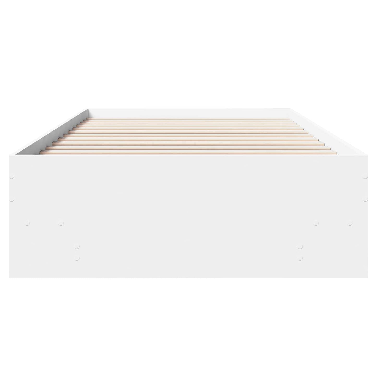 vidaXL Σκελετός Κρεβατιού με ράφι Λευκό 80 x 200 cm Επεξεργασμένο Ξύλο