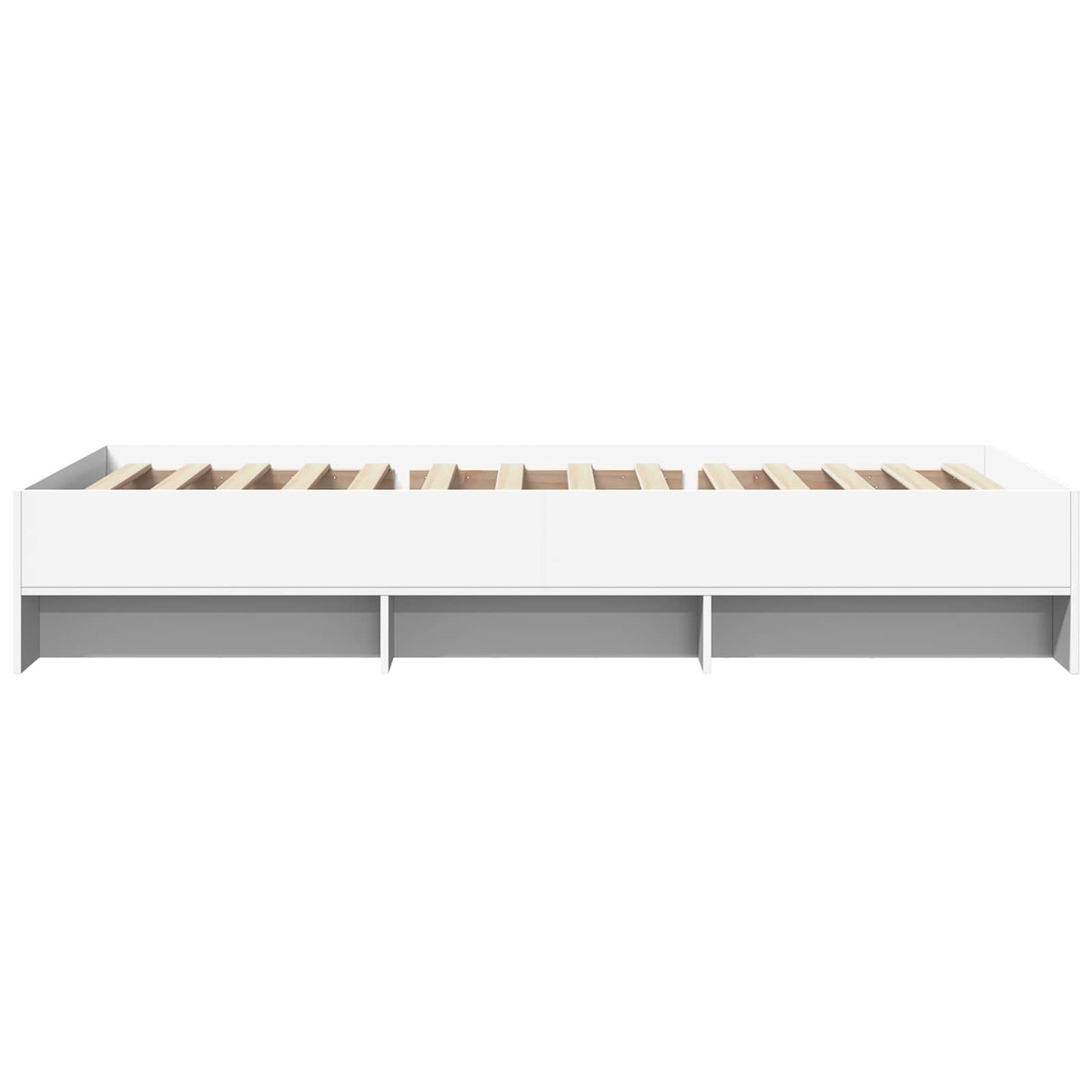 vidaXL Σκελετός Κρεβατιού με ράφι Λευκό 80 x 200 cm Επεξεργασμένο Ξύλο
