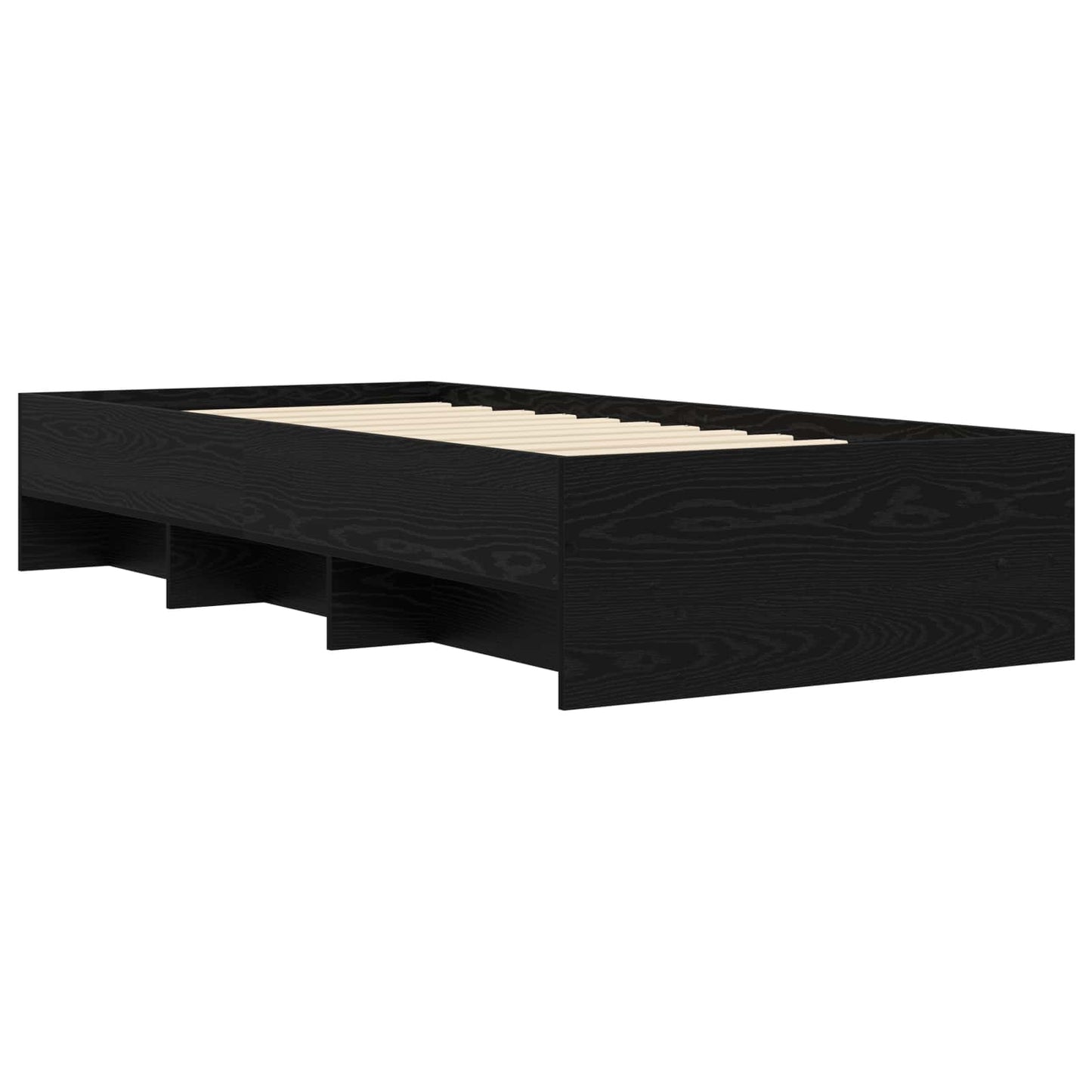 vidaXL Σκελετός Κρεβατιού Μαύρη Δρυς 80 x 200 cm Επεξεργασμένο Ξύλο