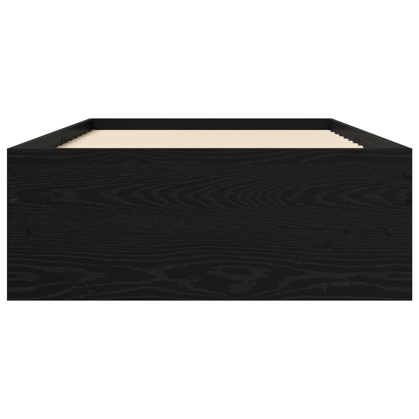 vidaXL Σκελετός Κρεβατιού Μαύρη Δρυς 80 x 200 cm Επεξεργασμένο Ξύλο