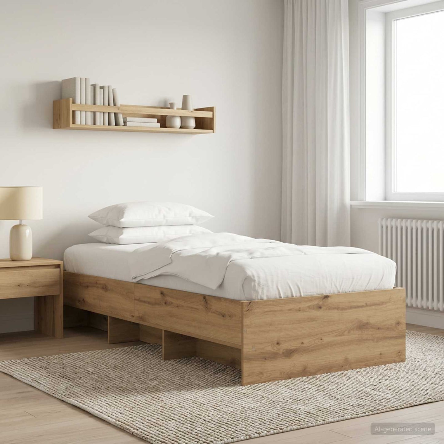 vidaXL Σκελετός Κρεβατιού Artisian Δρυς 80 x 200 cm Επεξεργασμένο Ξύλο