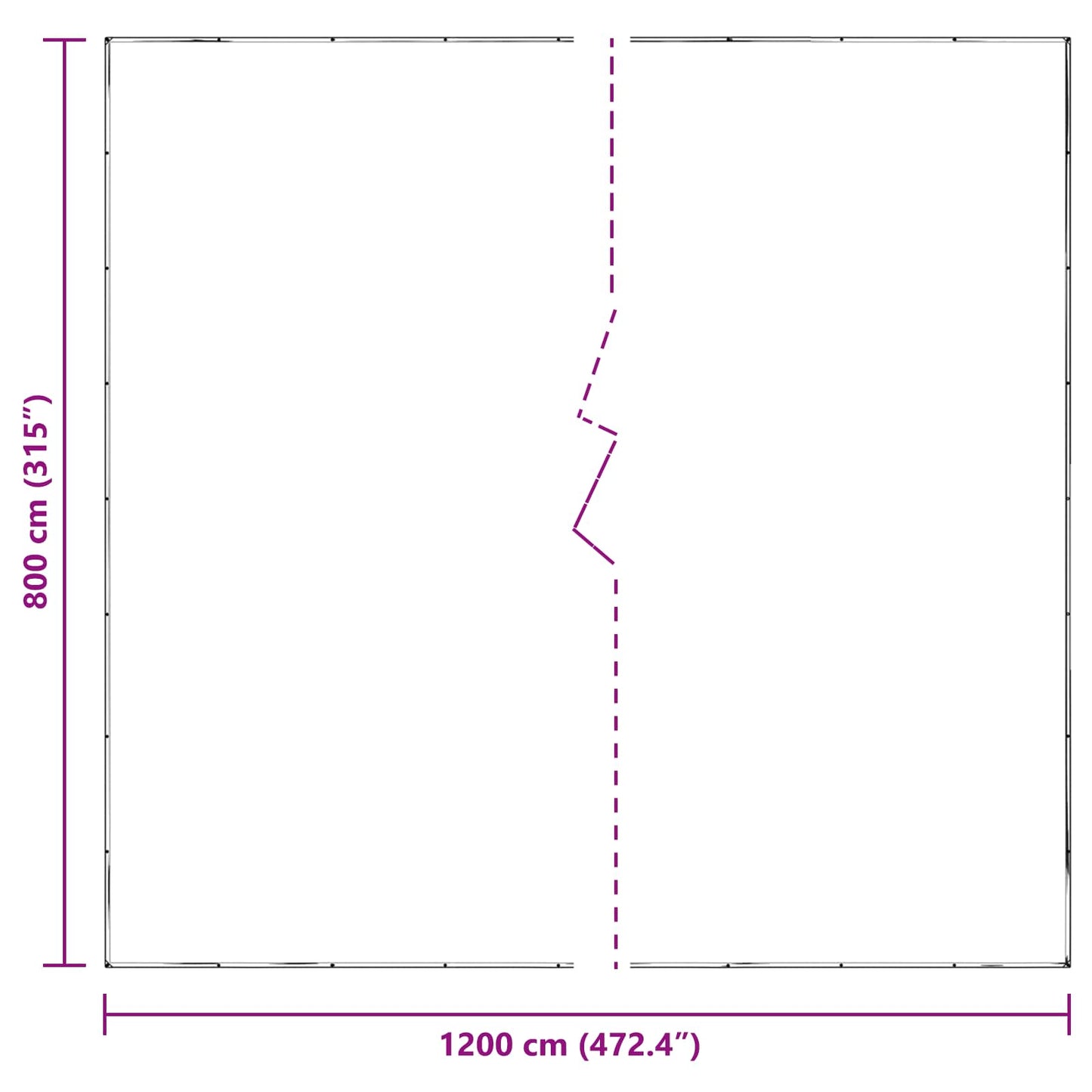 vidaXL Κάλυμμα Φυτών Διαφανές 8 x 12 m PE