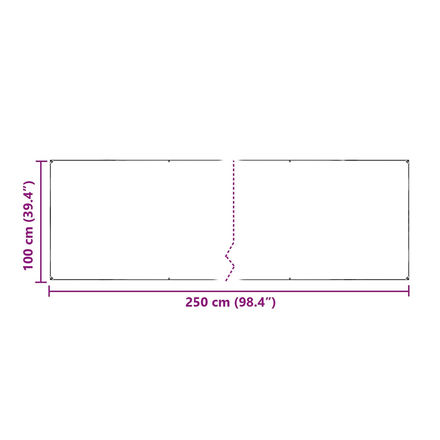 vidaXL Κάλυμμα Φυτών Διαφανές 2,5 x 1 μ PE