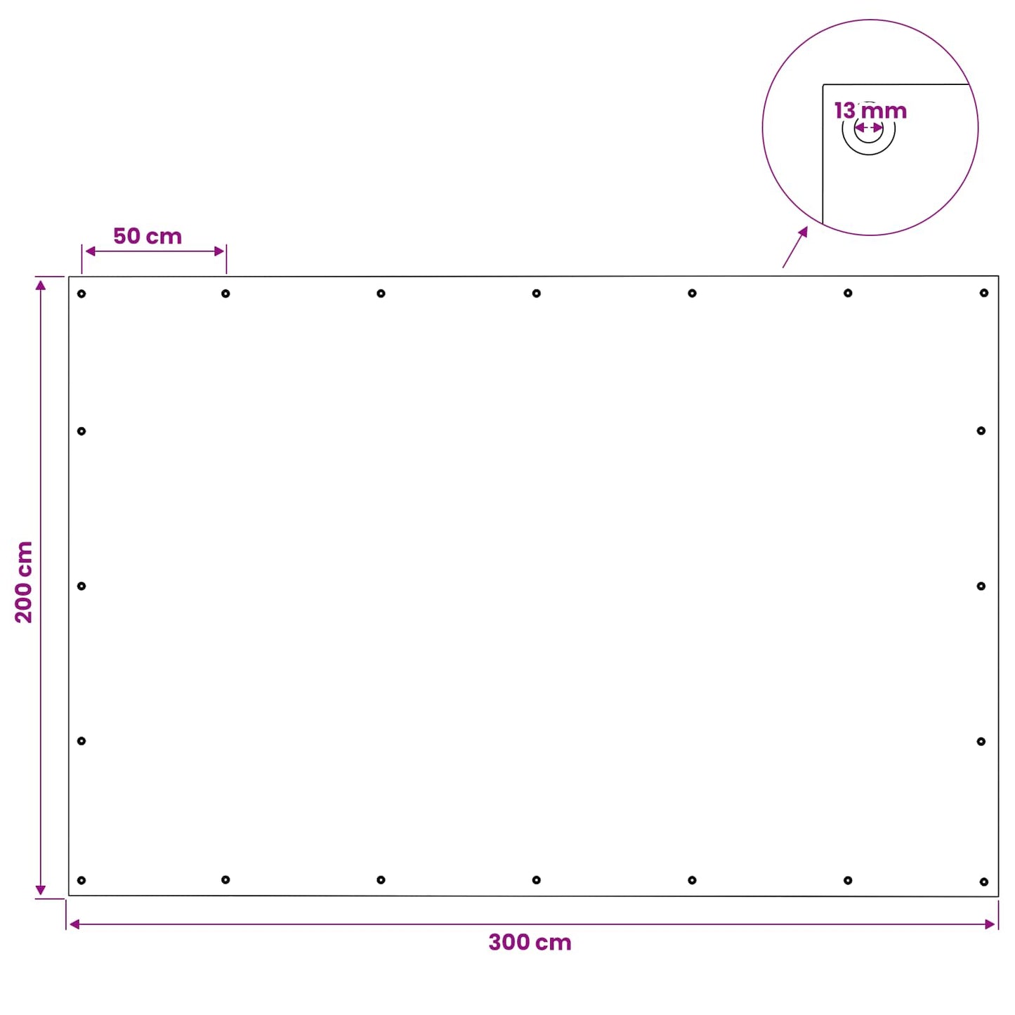 vidaXL Τεντόπανα με Θηλιές Πράσινο 2 x 3 μ 140 gsm PE
