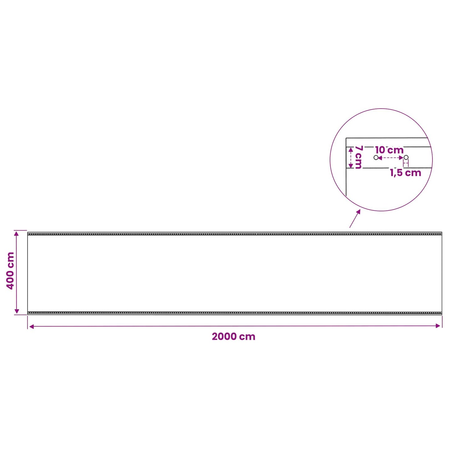 vidaXL Τεντόπανα με Θηλιές Πράσινο 4 x 20 μ 260 γρ PE
