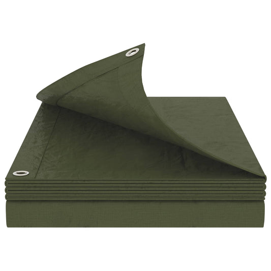 vidaXL Τεντόπανα με Θηλιές Πράσινο 4 x 6 μ 90 gsm PE
