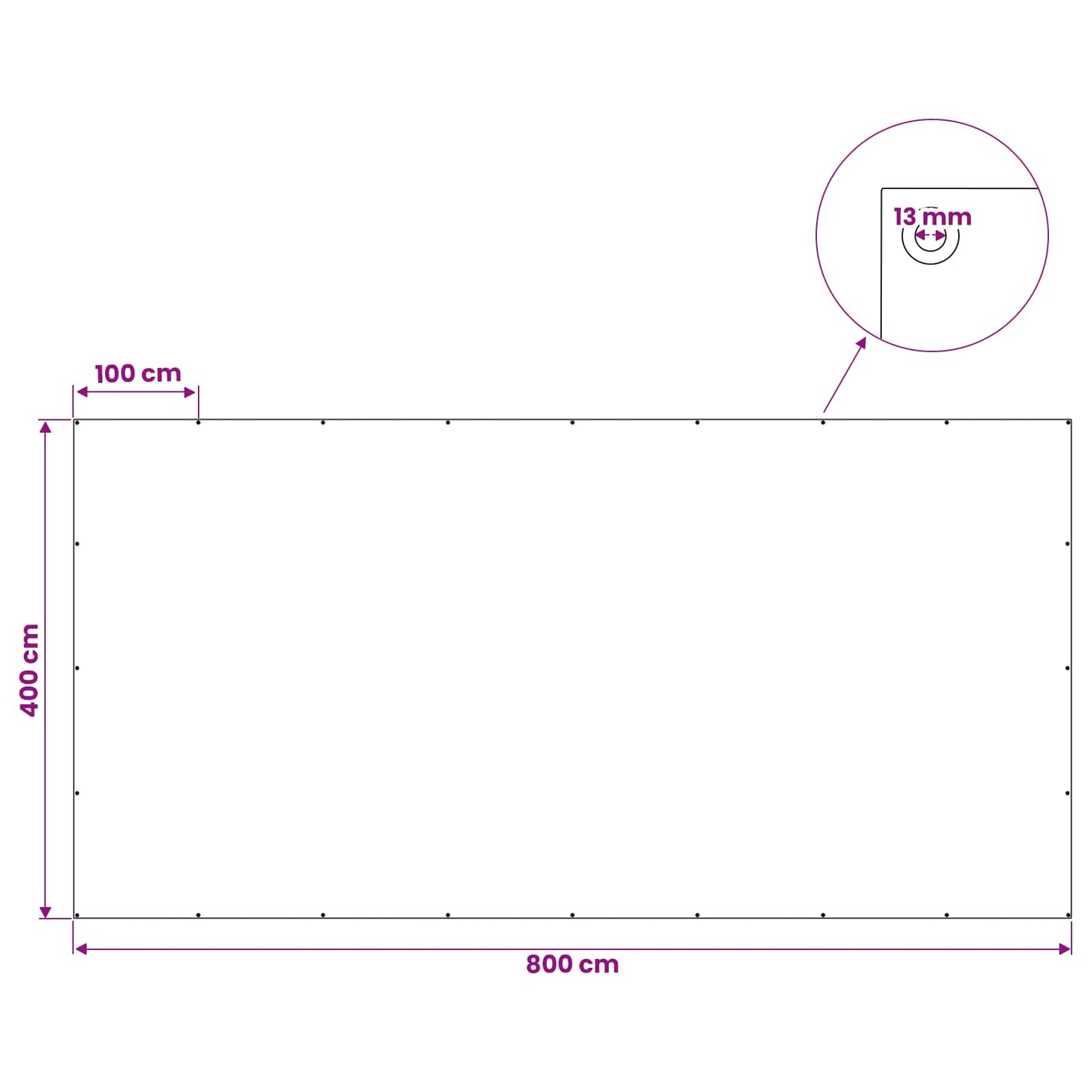 vidaXL Τεντόπανα με Θηλιές Ανθρακί Γκρι 4 x 8 μ 260 γρ PE