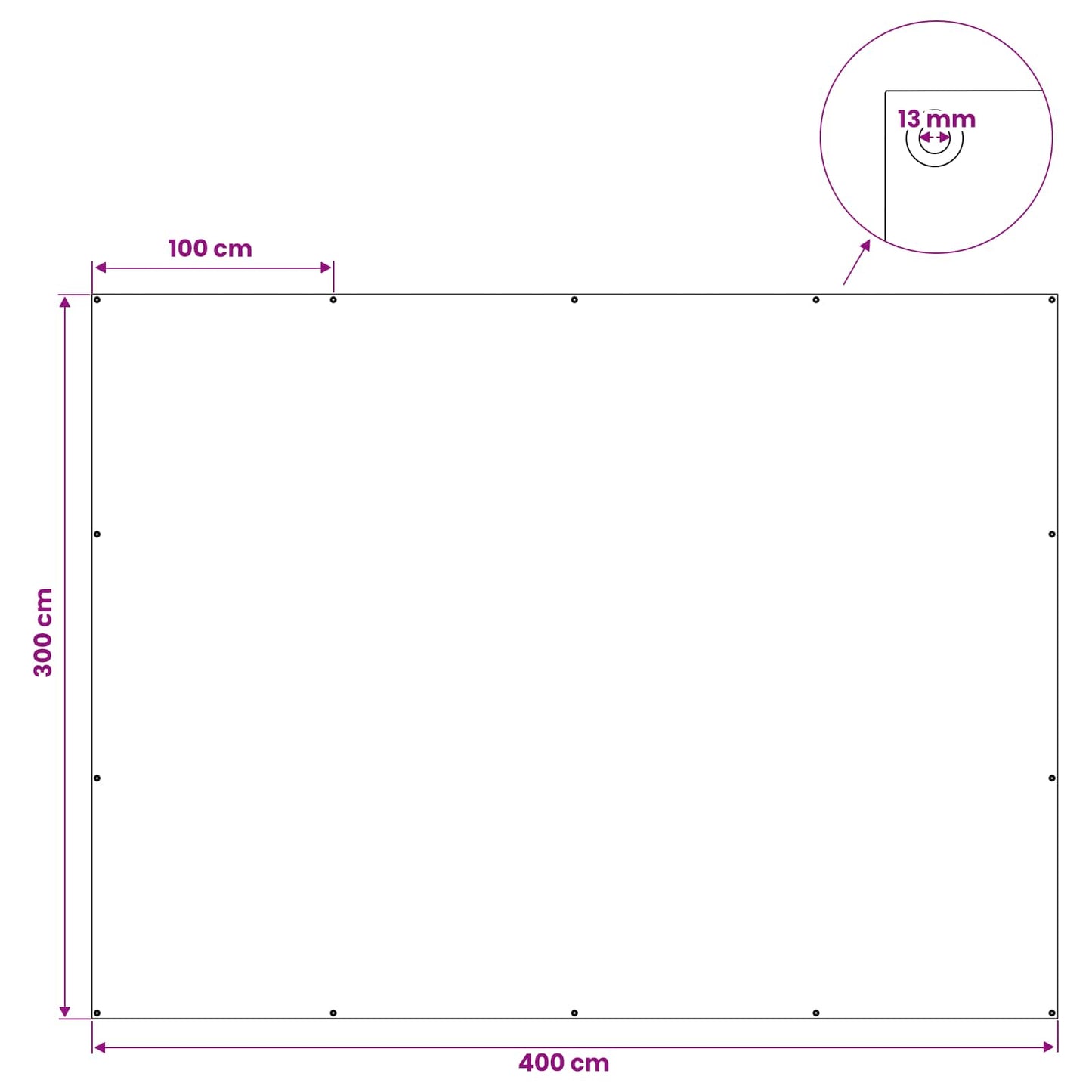 vidaXL Τεντόπανα με Θηλιές Μπλε 3 x 4 μ 90 gsm PE
