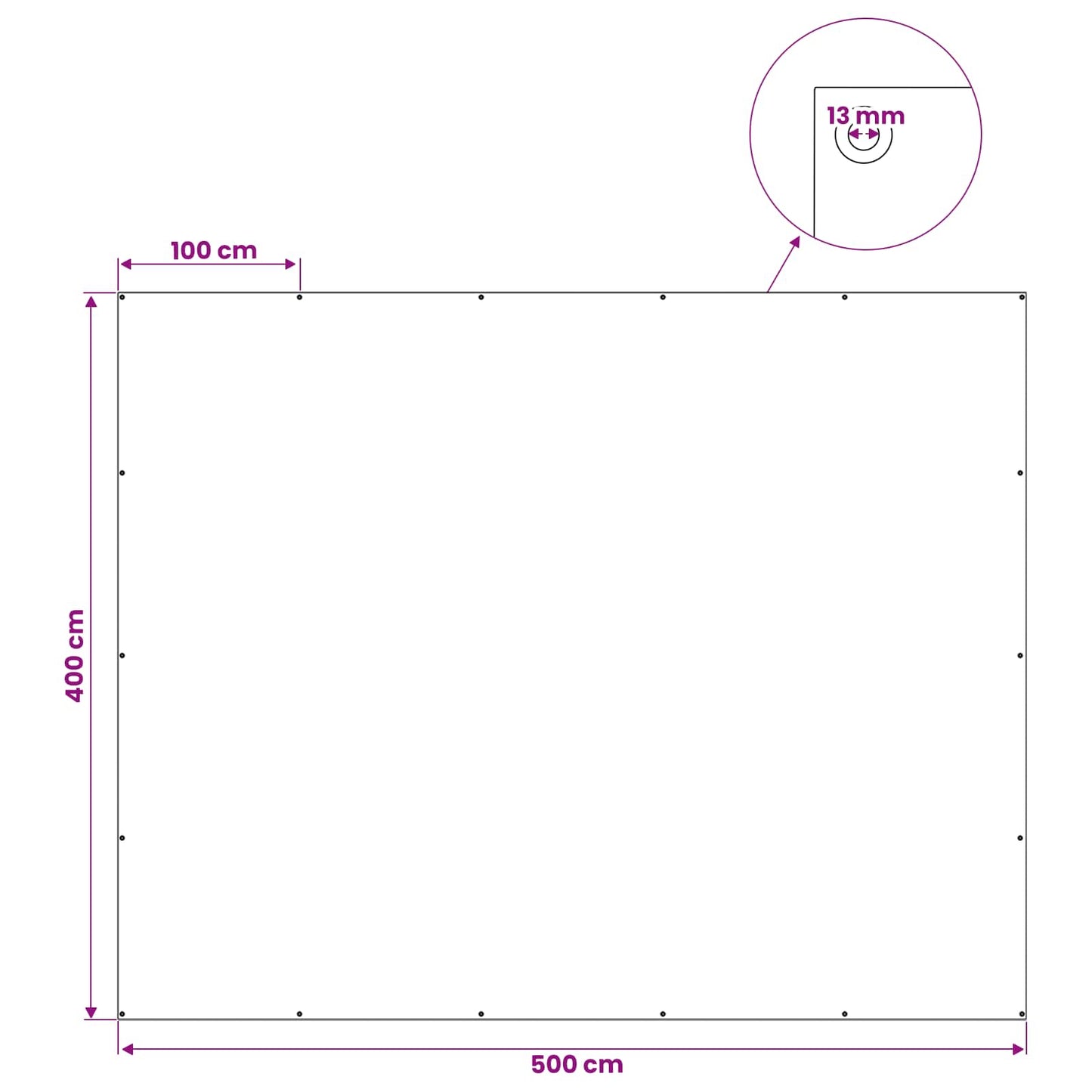 vidaXL Τεντόπανα με Θηλιές Μπλε 4 x 5 μ 180 gsm PE