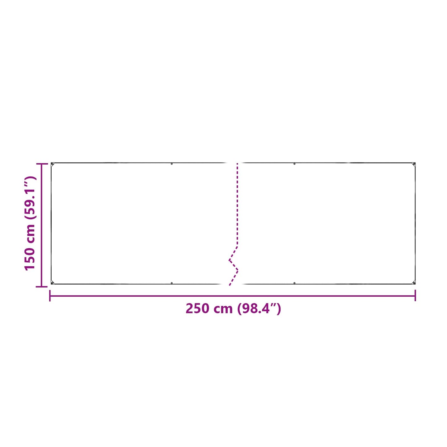 vidaXL Μουσαμάς 140 gsm Διαφανές 2,5 x 1,5 m PE