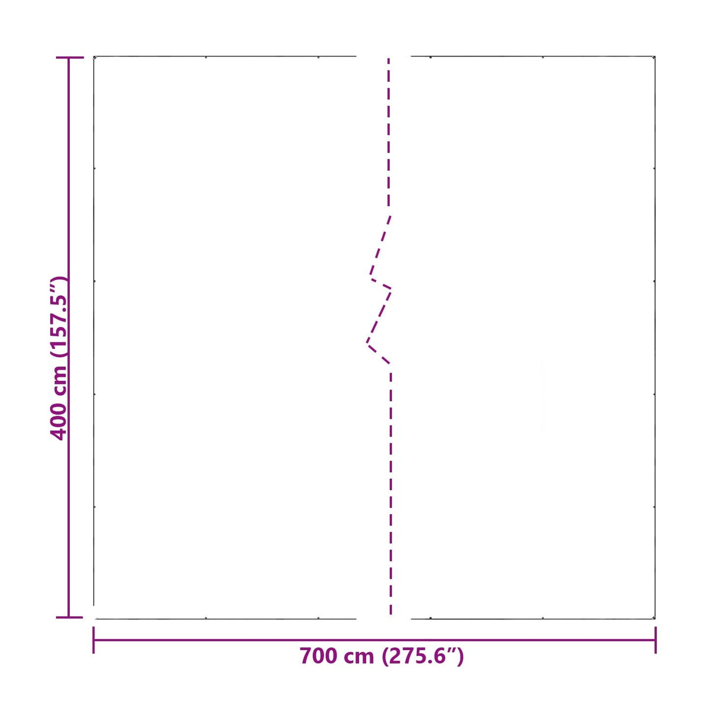 vidaXL Μουσαμάς 140 gsm Διαφανές 7 x 4 m PE