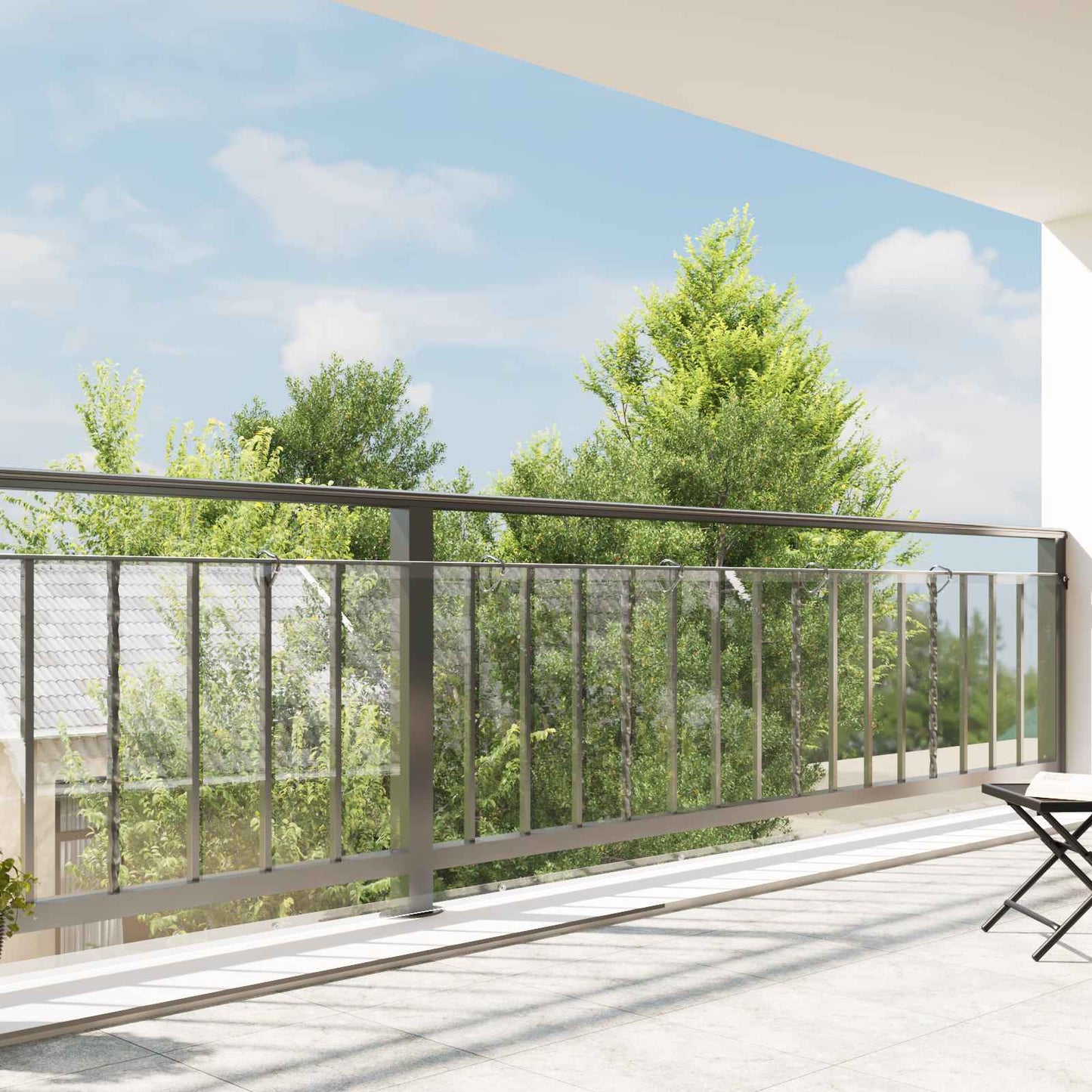 vidaXL Μουσαμάς 350 gsm Διαφανές 1,5 x 20 m PVC