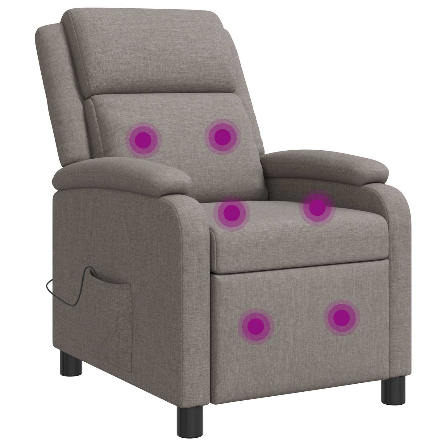 vidaXL Κάθισμα μασάζ Taupe Ύφασμα