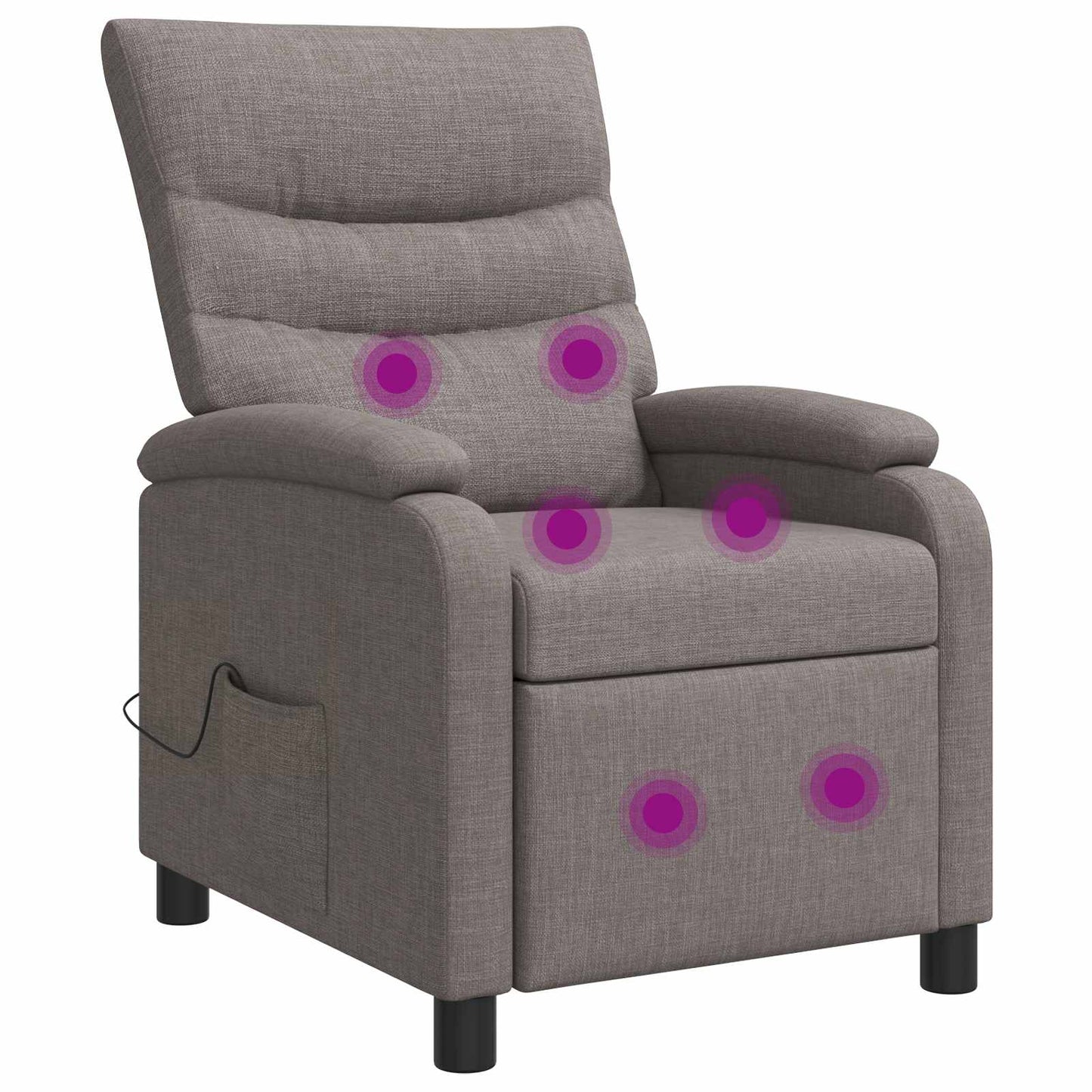 vidaXL Κάθισμα μασάζ Taupe Ύφασμα