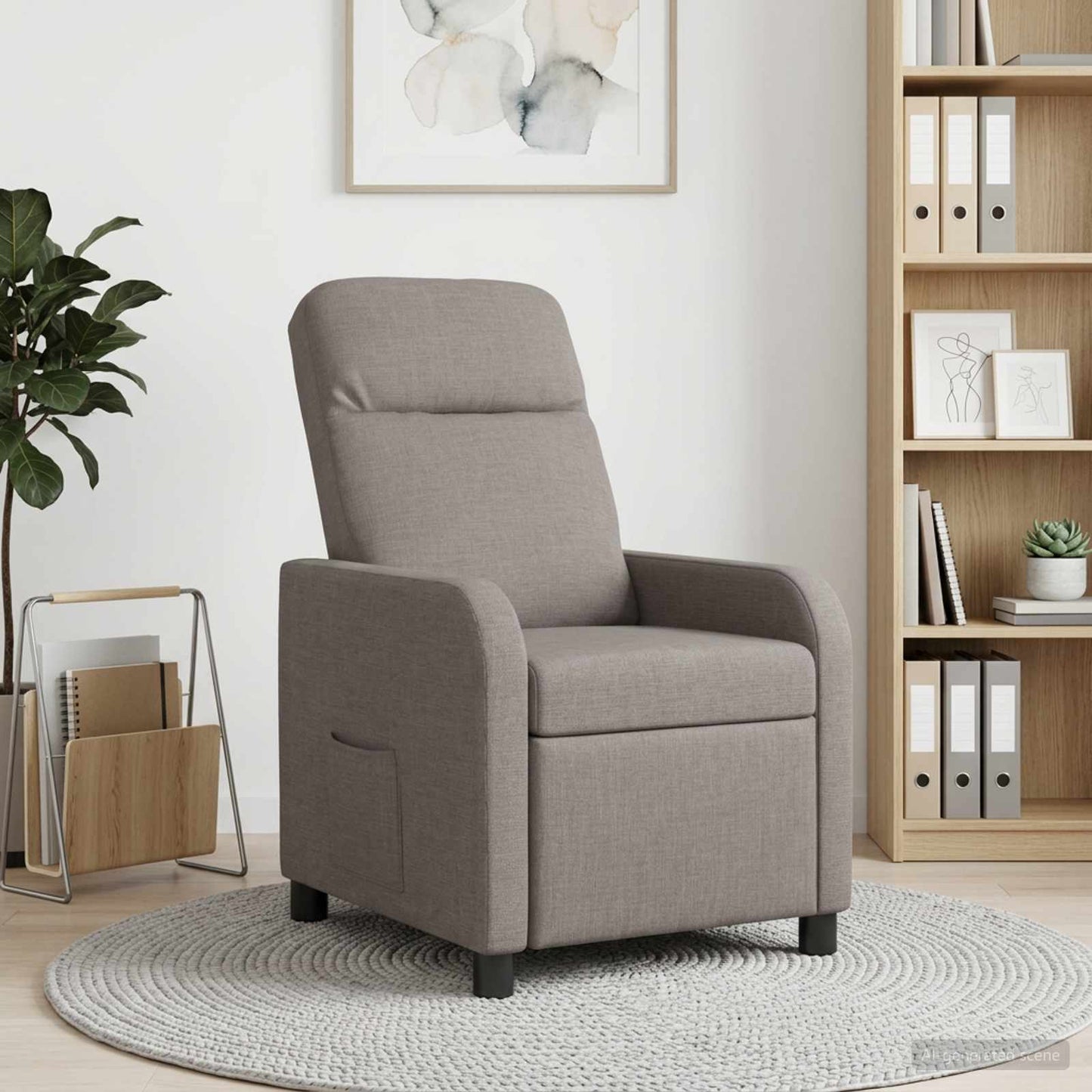 vidaXL Αναπαυτική Καρέκλα Taupe Ύφασμα