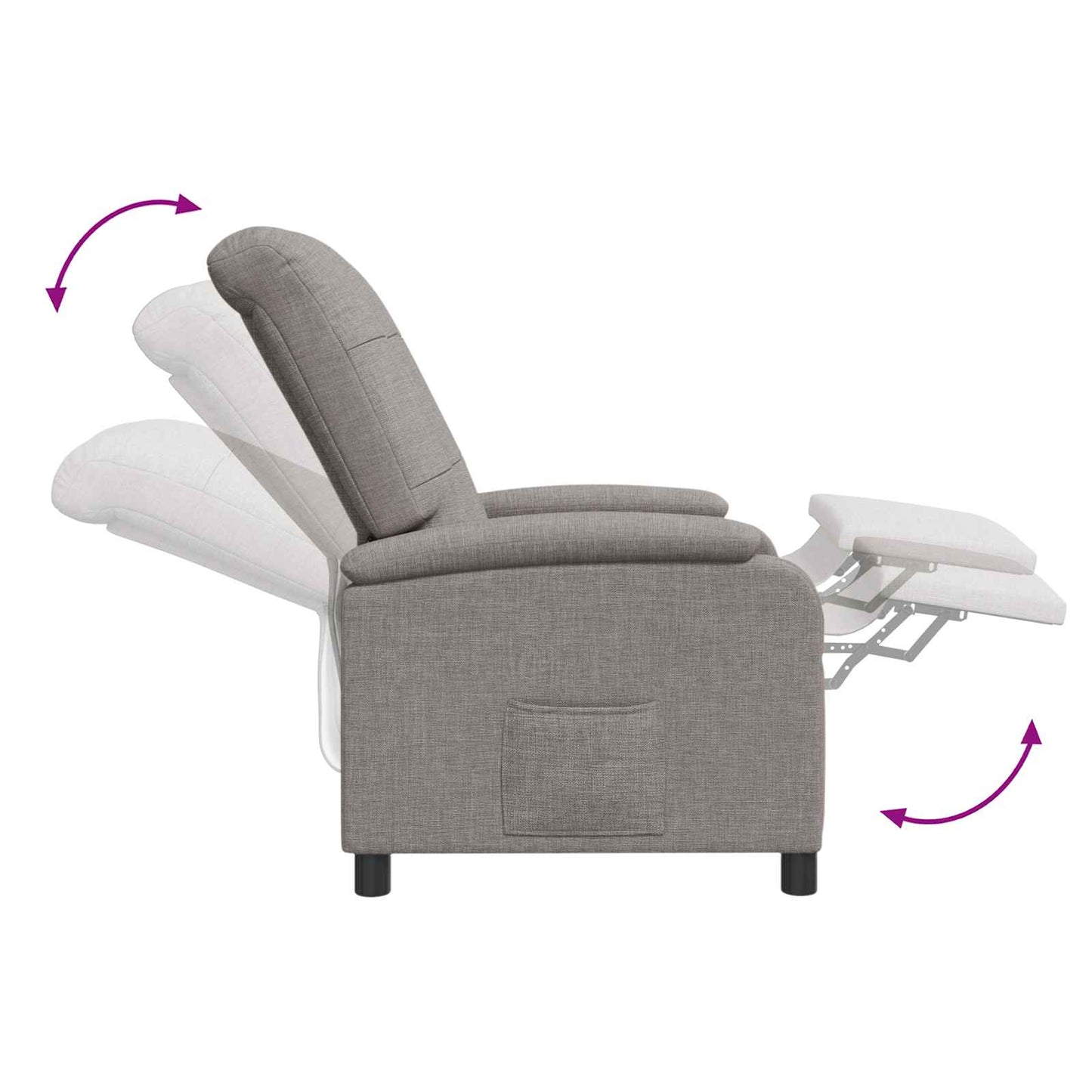 vidaXL Κάθισμα μασάζ Taupe Ύφασμα