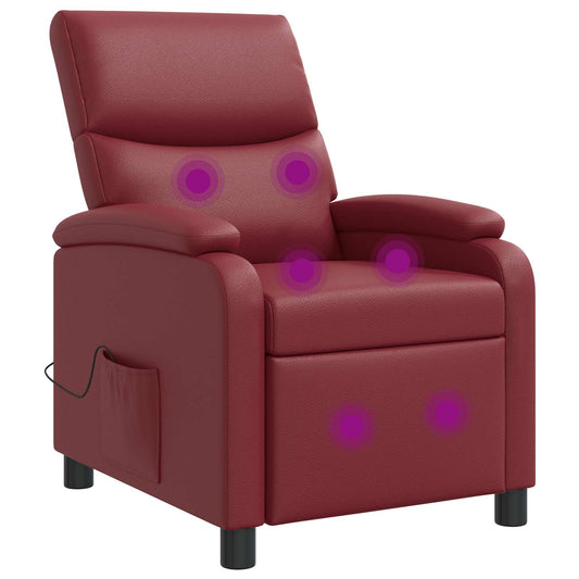 vidaXL Κάθισμα μασάζ Κόκκινο Τεχνητό Δέρμα