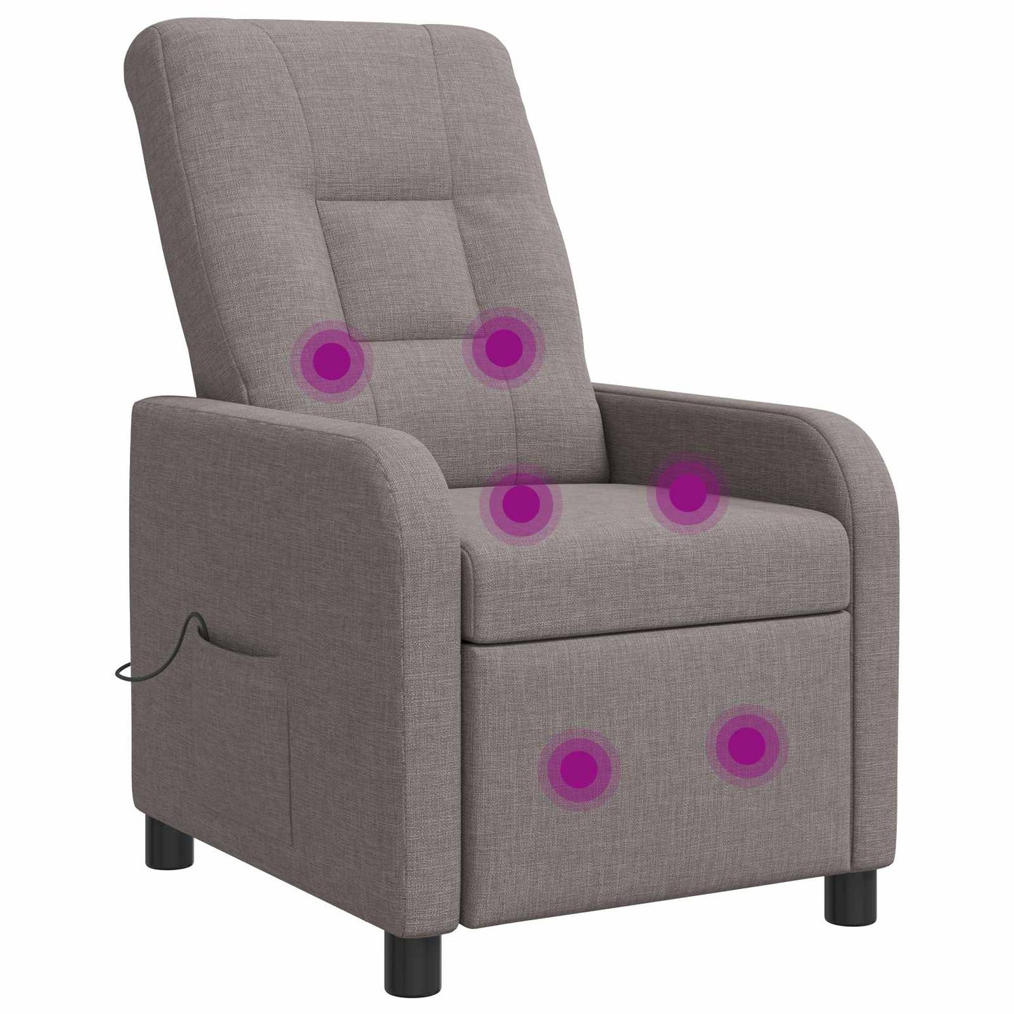 vidaXL Κάθισμα μασάζ Taupe Ύφασμα