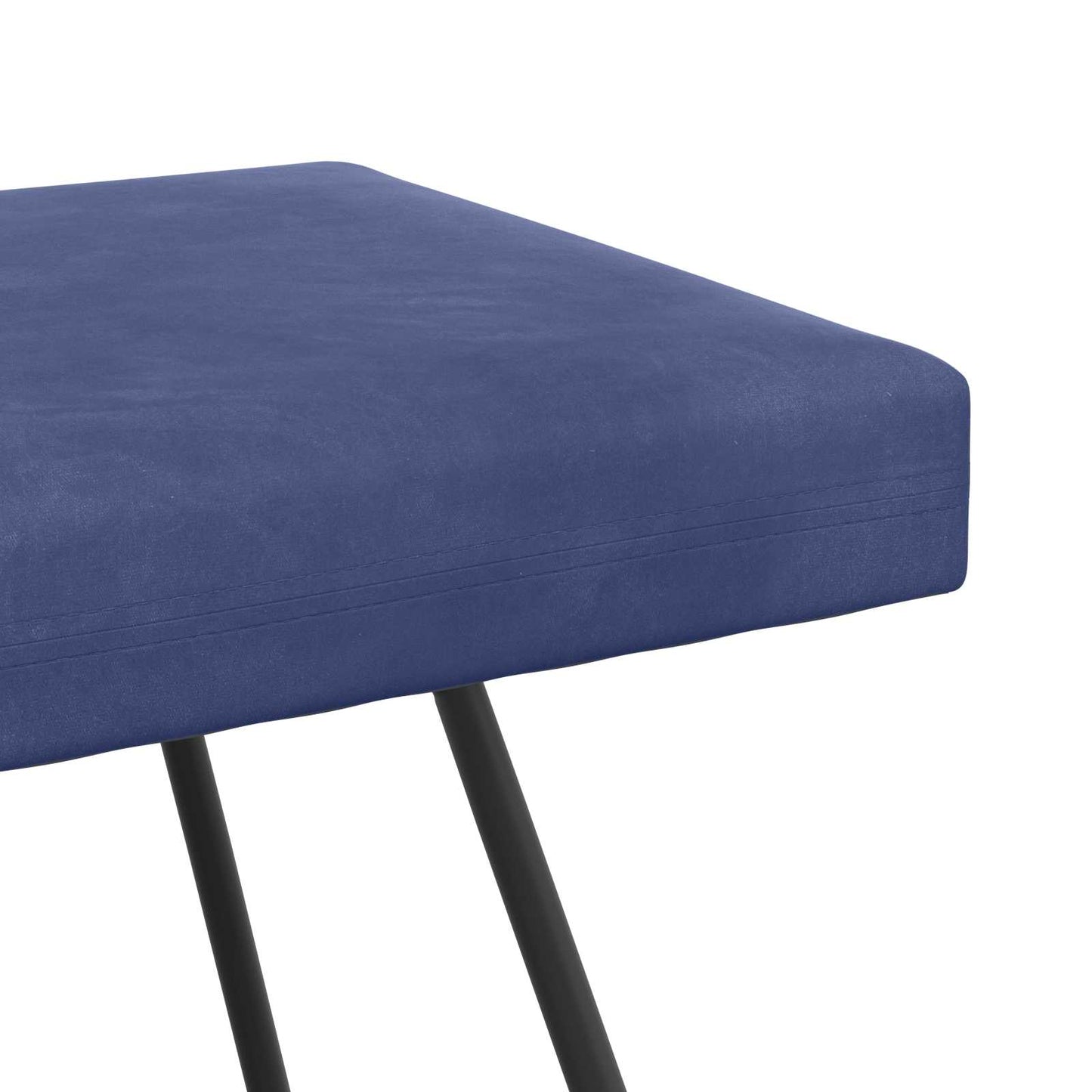 vidaXL παγκάκι Μονόχρωμο Μπλε Αστυνομίας 80 x 40 x 45 εκ. Βελούδο