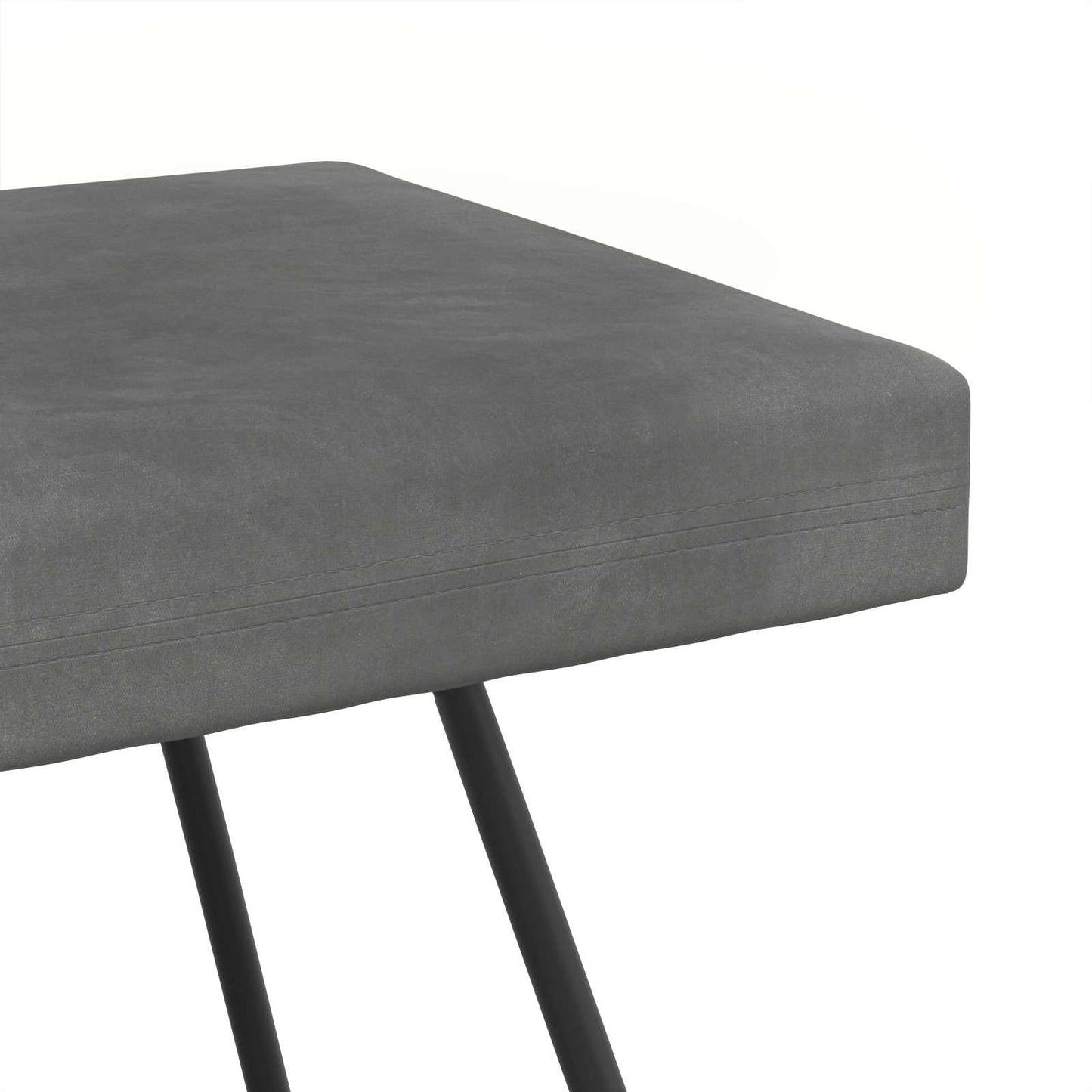 vidaXL παγκάκι Μονόχρωμο Σκούρο Γκρι 110 x 40 x 45 cm Βελούδο