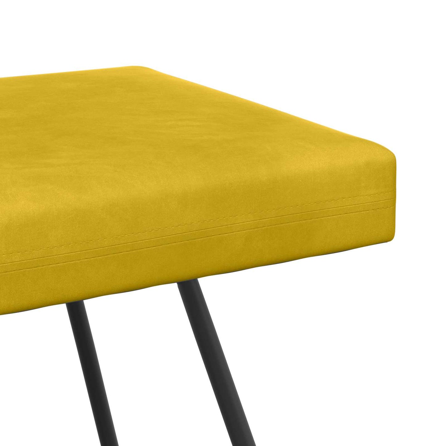 vidaXL παγκάκι Μονόχρωμο Κίτρινο 110 x 40 x 45 cm Βελούδο