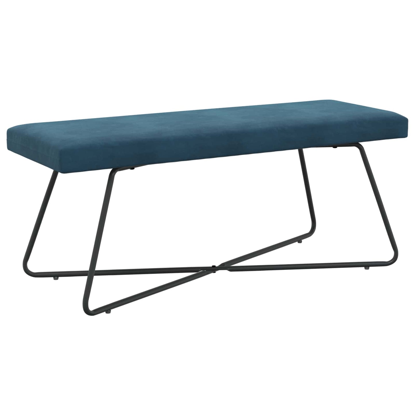 vidaXL παγκάκι Μονόχρωμο Μπλε 110 x 40 x 45 cm Βελούδο