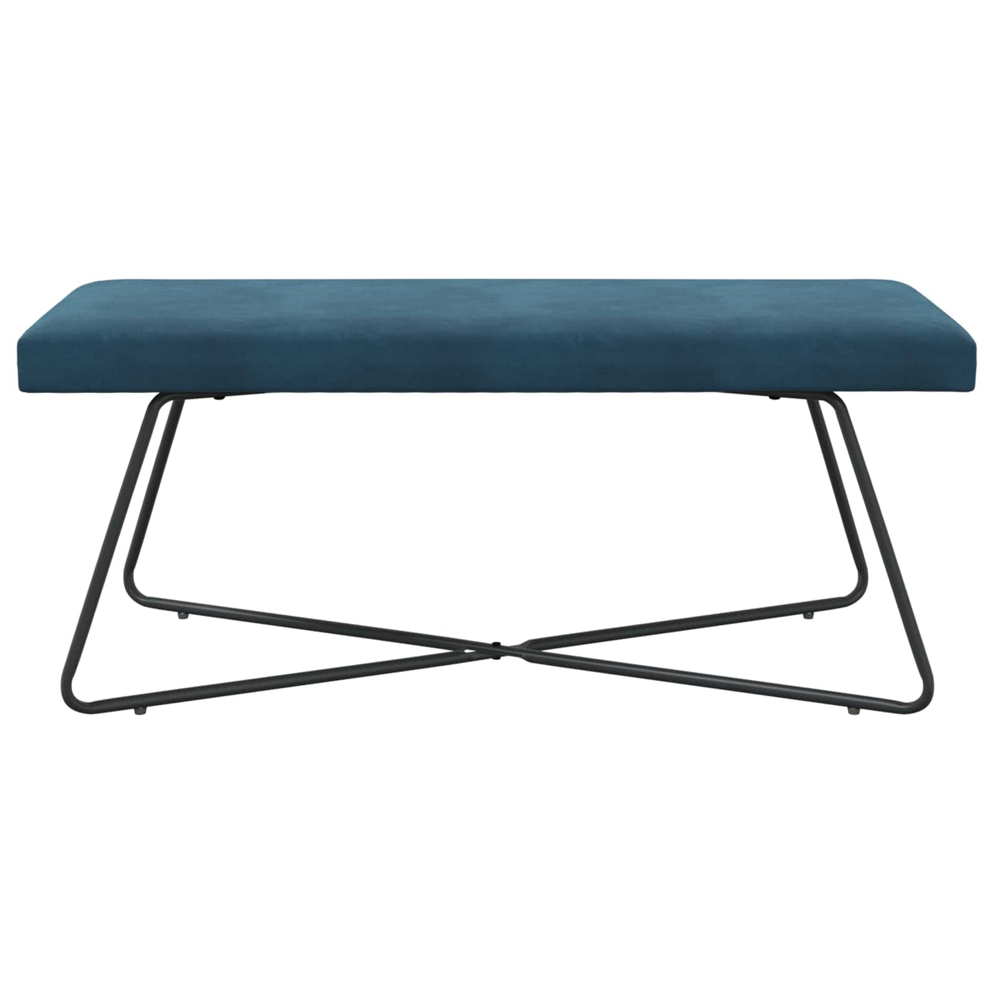 vidaXL παγκάκι Μονόχρωμο Μπλε 110 x 40 x 45 cm Βελούδο