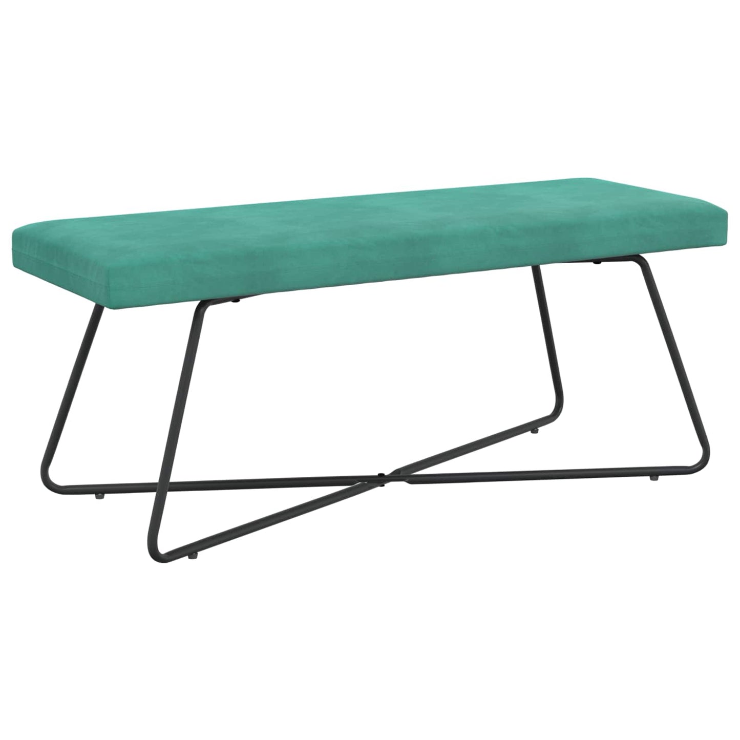 vidaXL παγκάκι Μονόχρωμο Τιρκουάζ 110 x 40 x 45 cm Βελούδο