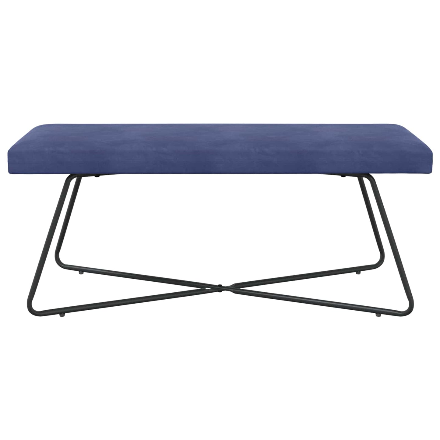 vidaXL παγκάκι Μονόχρωμο Μπλε Αστυνομίας 110 x 40 x 45 cm Βελούδο