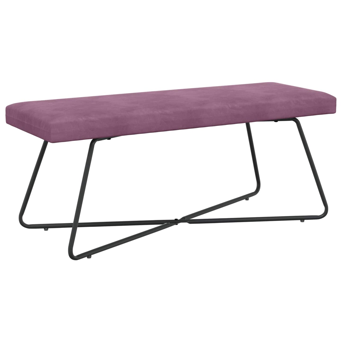vidaXL παγκάκι Μονόχρωμο Μοβ 110 x 40 x 45 cm Βελούδο