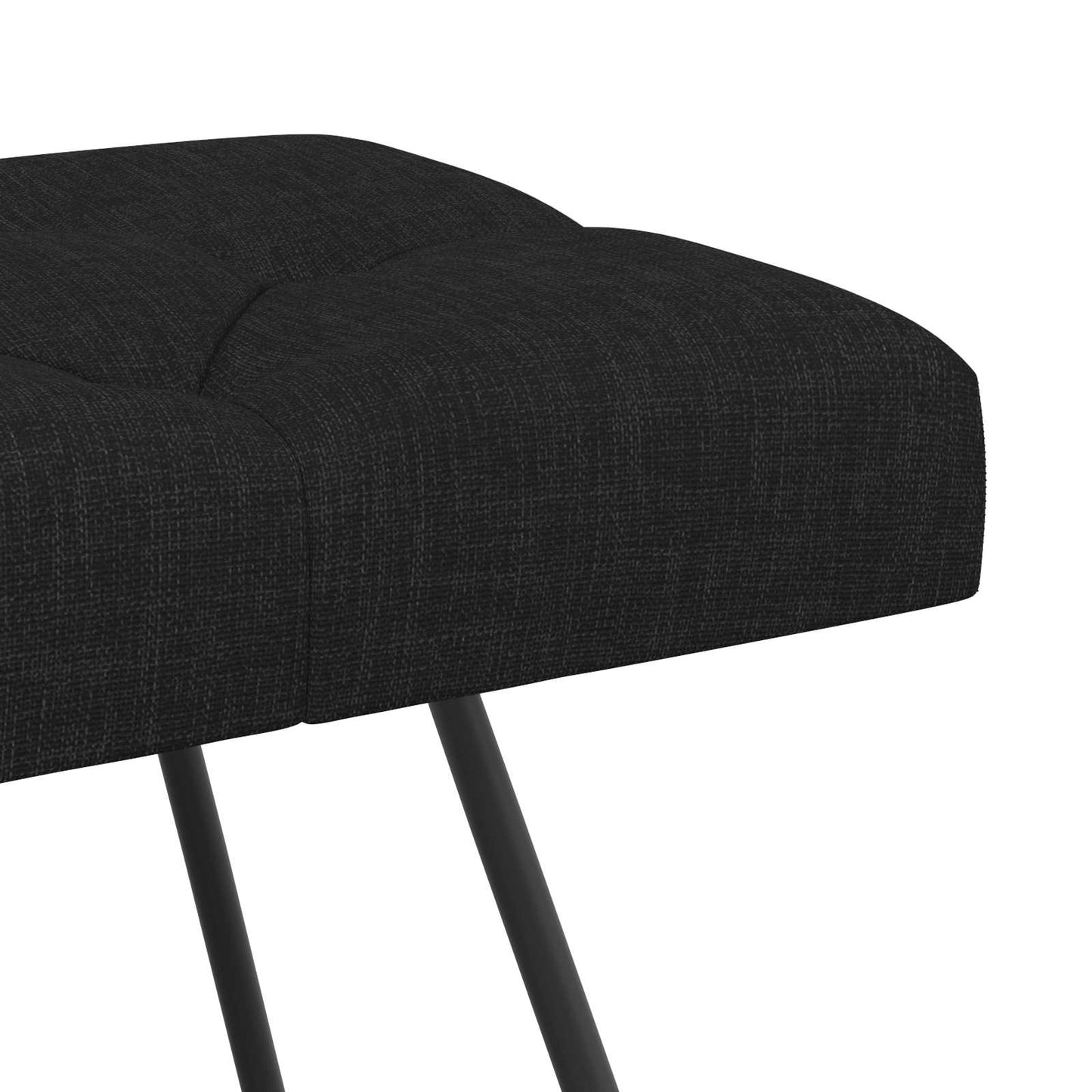vidaXL Πάγκος με κουμπωτές επιφάνειες Μαύρο 110 x 40 x 46 cm Ύφασμα
