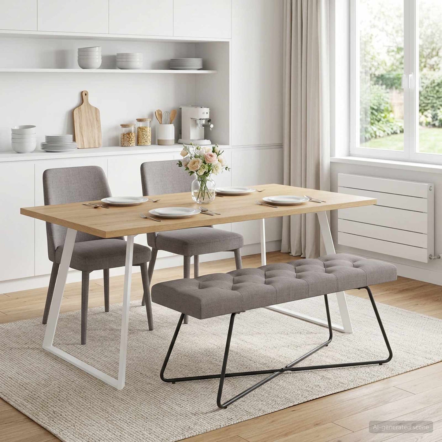 vidaXL Πάγκος με κουμπωτές επιφάνειες Taupe 110 x 40 x 46 cm Ύφασμα
