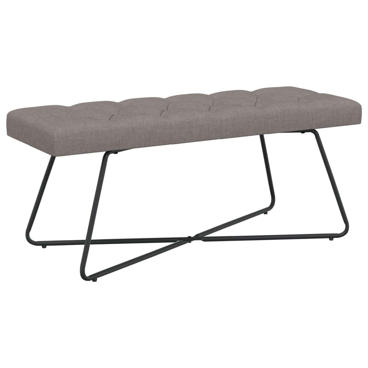 vidaXL Πάγκος με κουμπωτές επιφάνειες Taupe 110 x 40 x 46 cm Ύφασμα