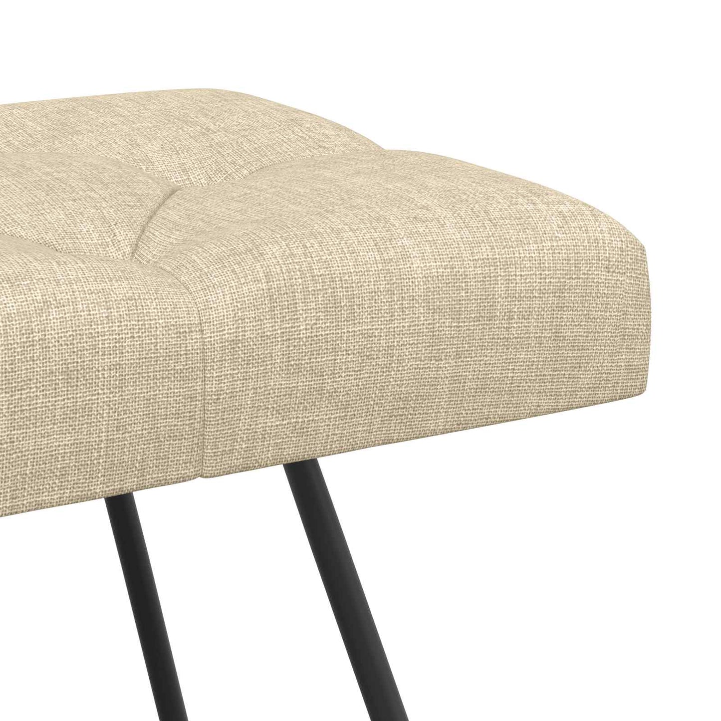 vidaXL Πάγκος με κουμπωτές επιφάνειες Κρεμ 110 x 40 x 46 cm Ύφασμα