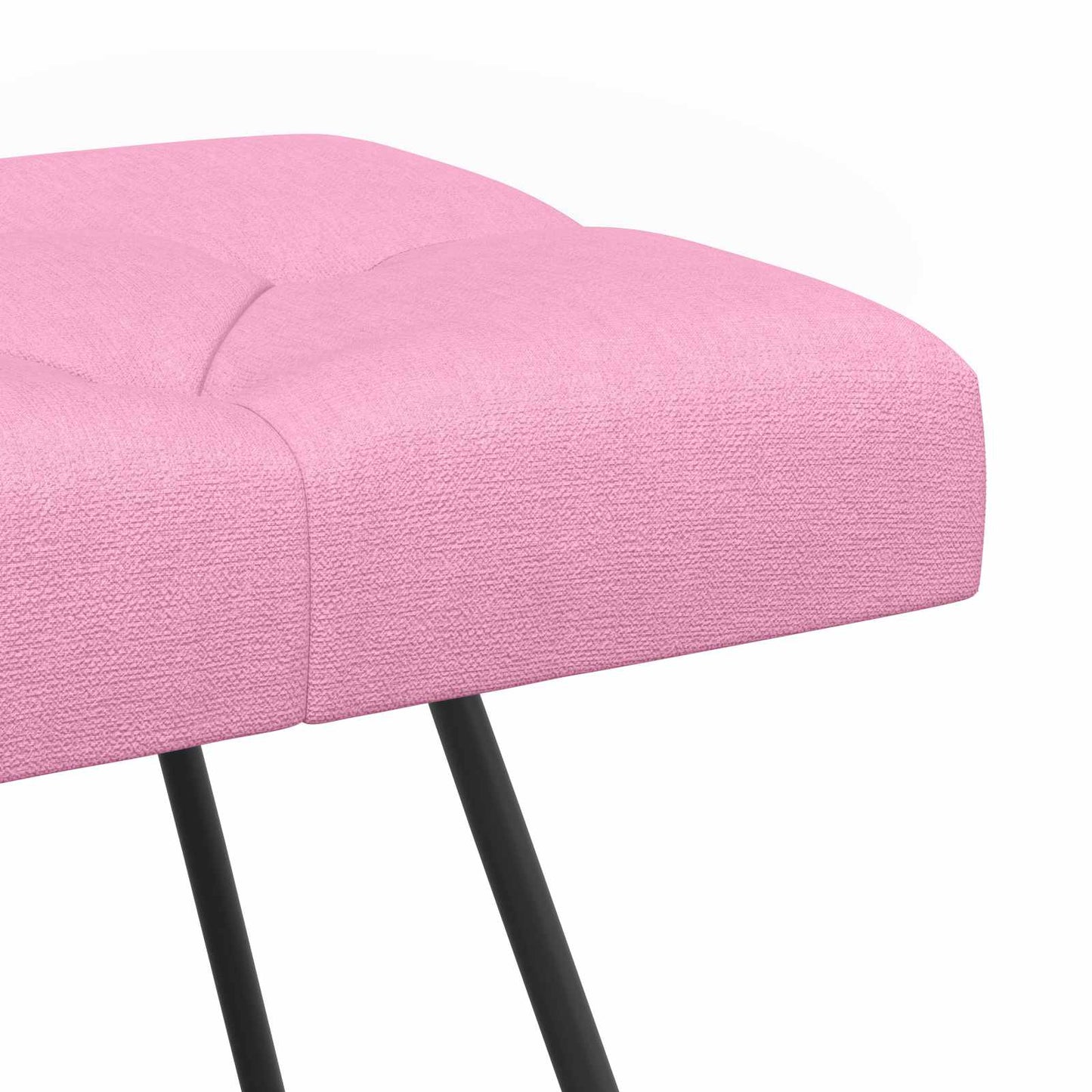 vidaXL Πάγκος με κουμπωτές επιφάνειες Ροζ 110 x 40 x 46 cm Ύφασμα