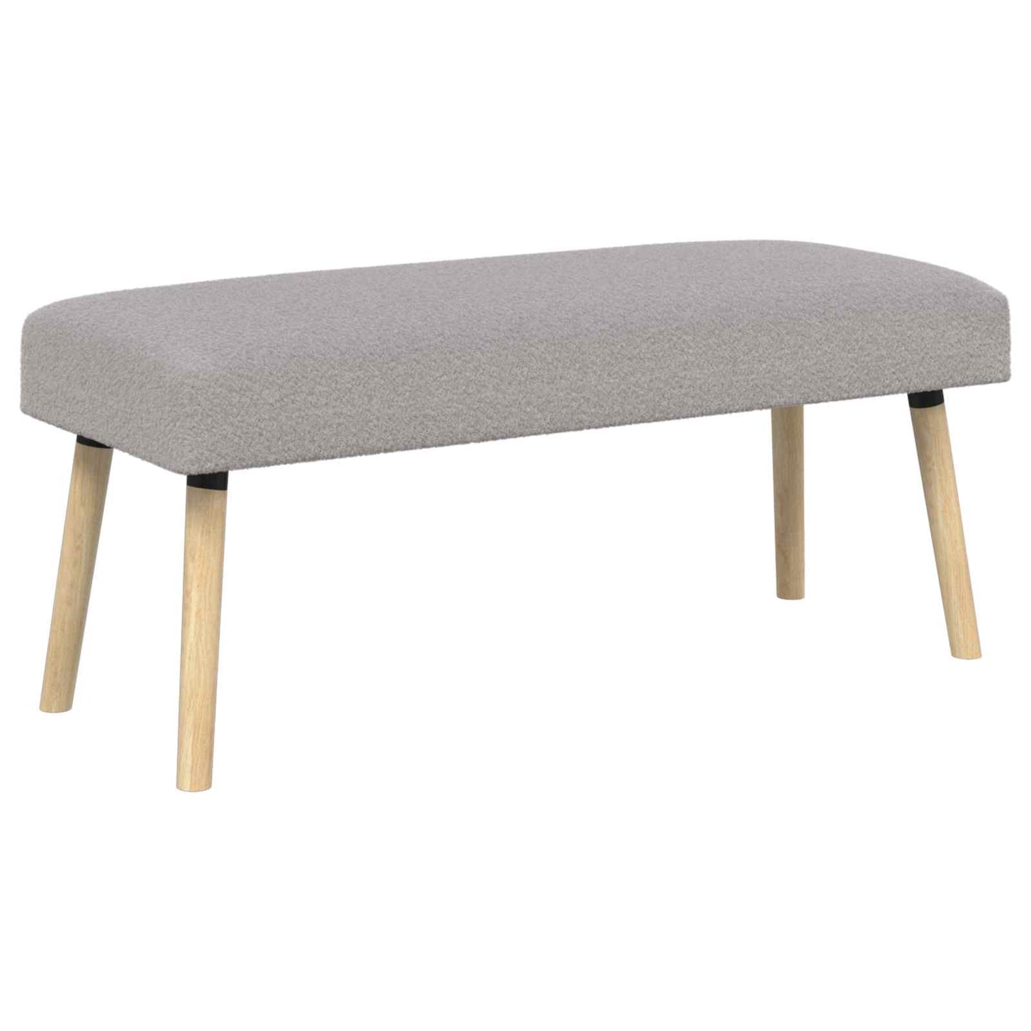 vidaXL παγκάκι Μονόχρωμο Ανοιχτό γκρι 110 x 40 x 46 cm Μπουκλέ