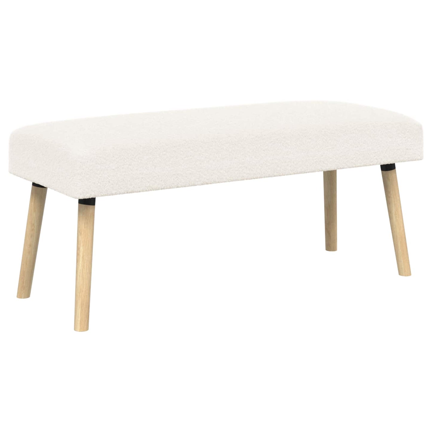 vidaXL παγκάκι Μονόχρωμο Κρεμ 110 x 40 x 46 cm Μπουκλέ