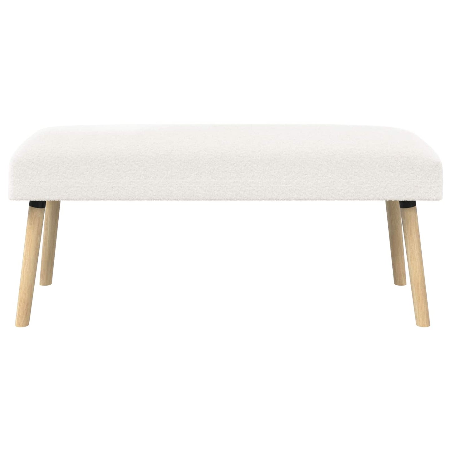 vidaXL παγκάκι Μονόχρωμο Κρεμ 110 x 40 x 46 cm Μπουκλέ