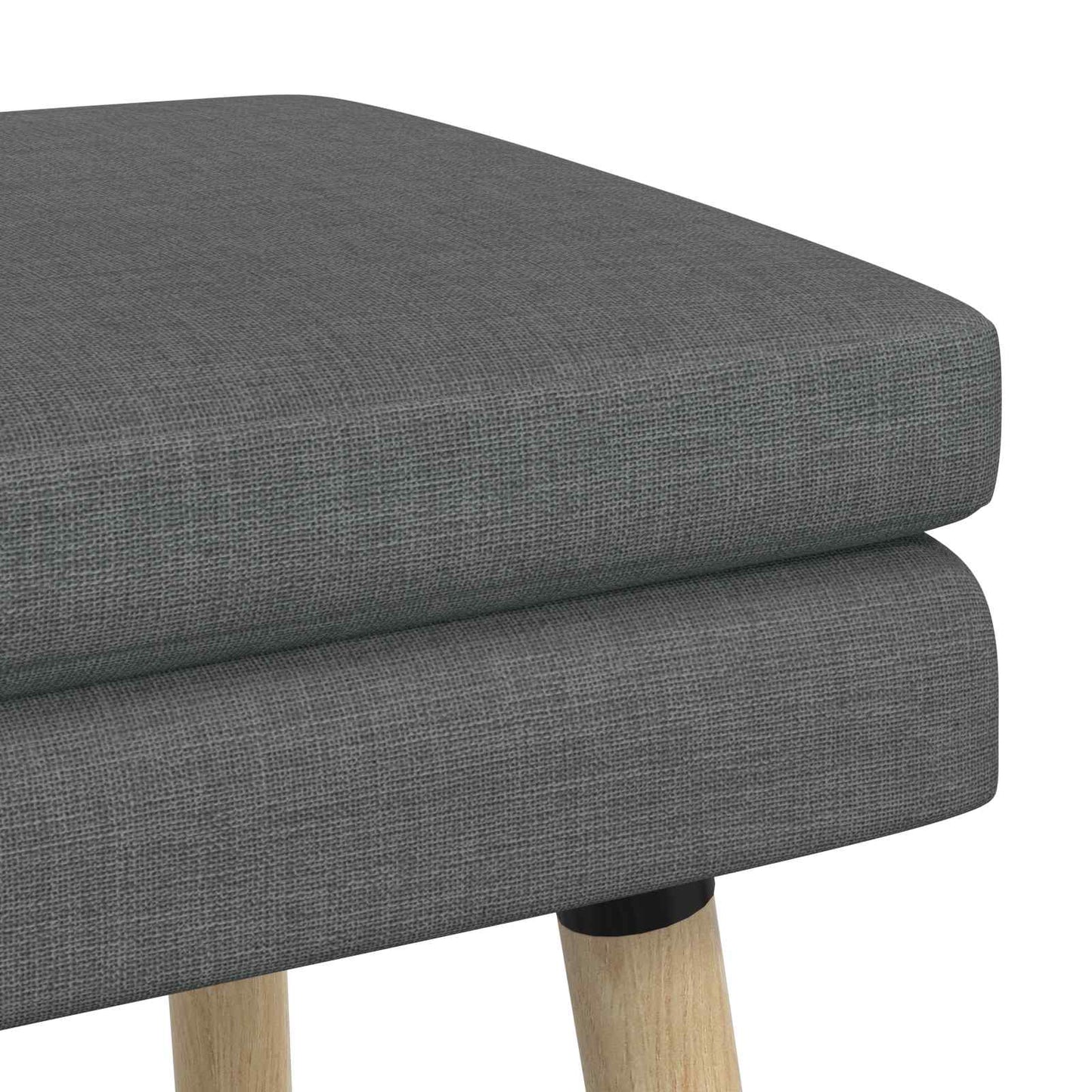 vidaXL Διπλή Επίστρωση Πάγκος Σκούρο Γκρι 60 x 40 x 46 εκ. Ύφασμα