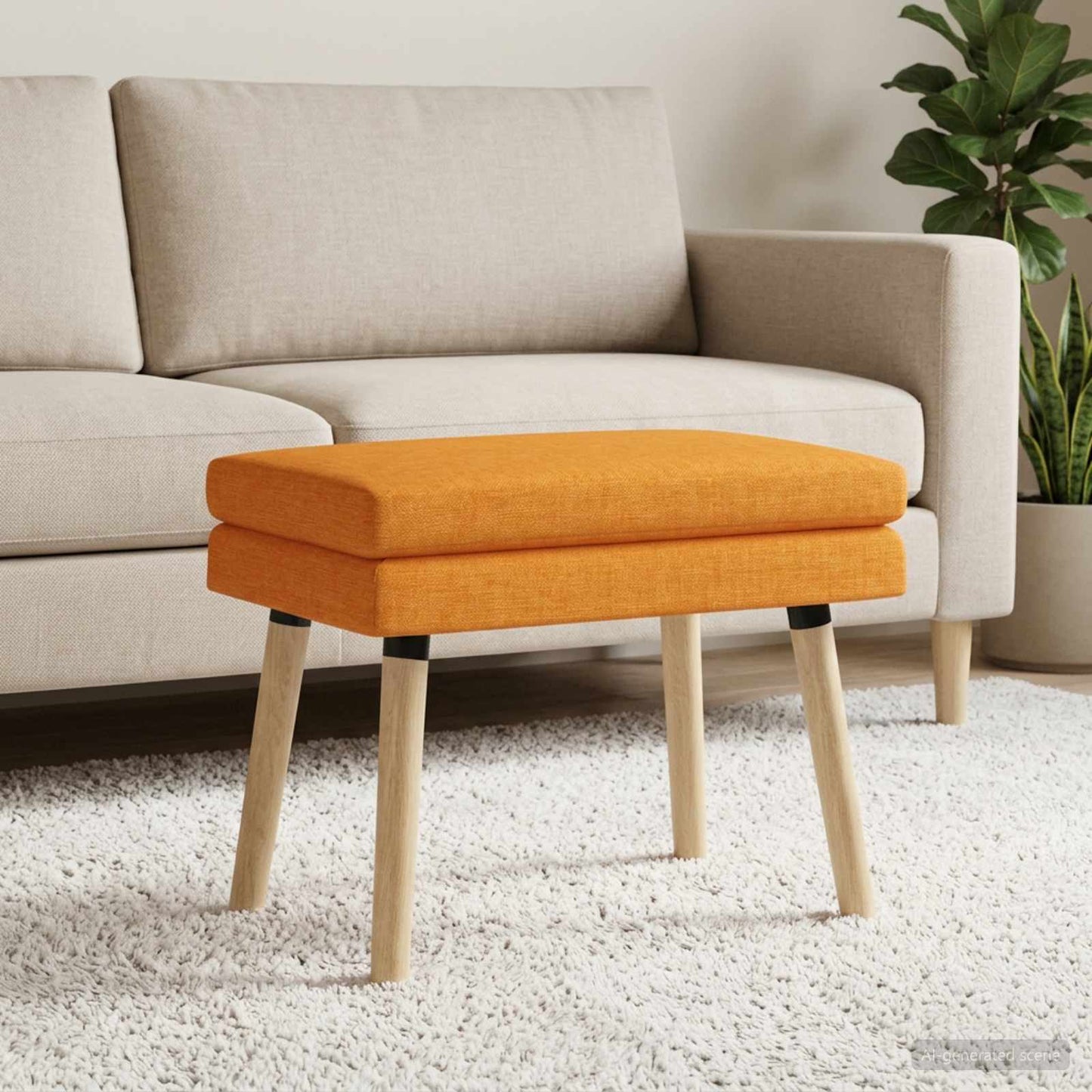 vidaXL Διπλή Επίστρωση Πάγκος Σκούρο κίτρινο 60 x 40 x 46 εκ. Ύφασμα