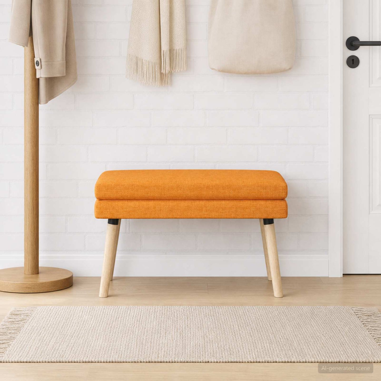 vidaXL Διπλή Επίστρωση Πάγκος Σκούρο κίτρινο 80 x 40 x 47 εκ. Ύφασμα