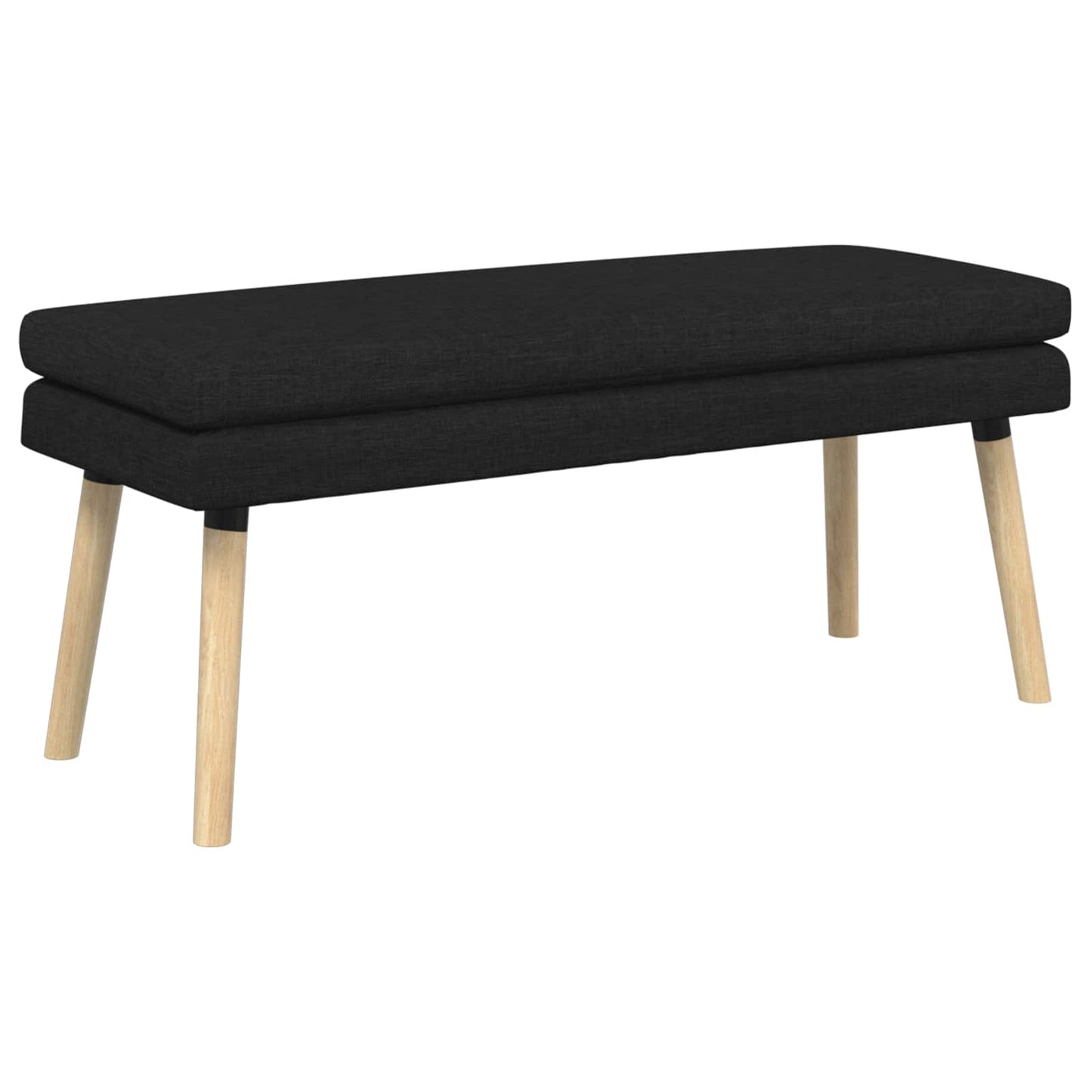 vidaXL Διπλή Επίστρωση Πάγκος Μαύρο 110 x 40 x 47 εκ. Ύφασμα