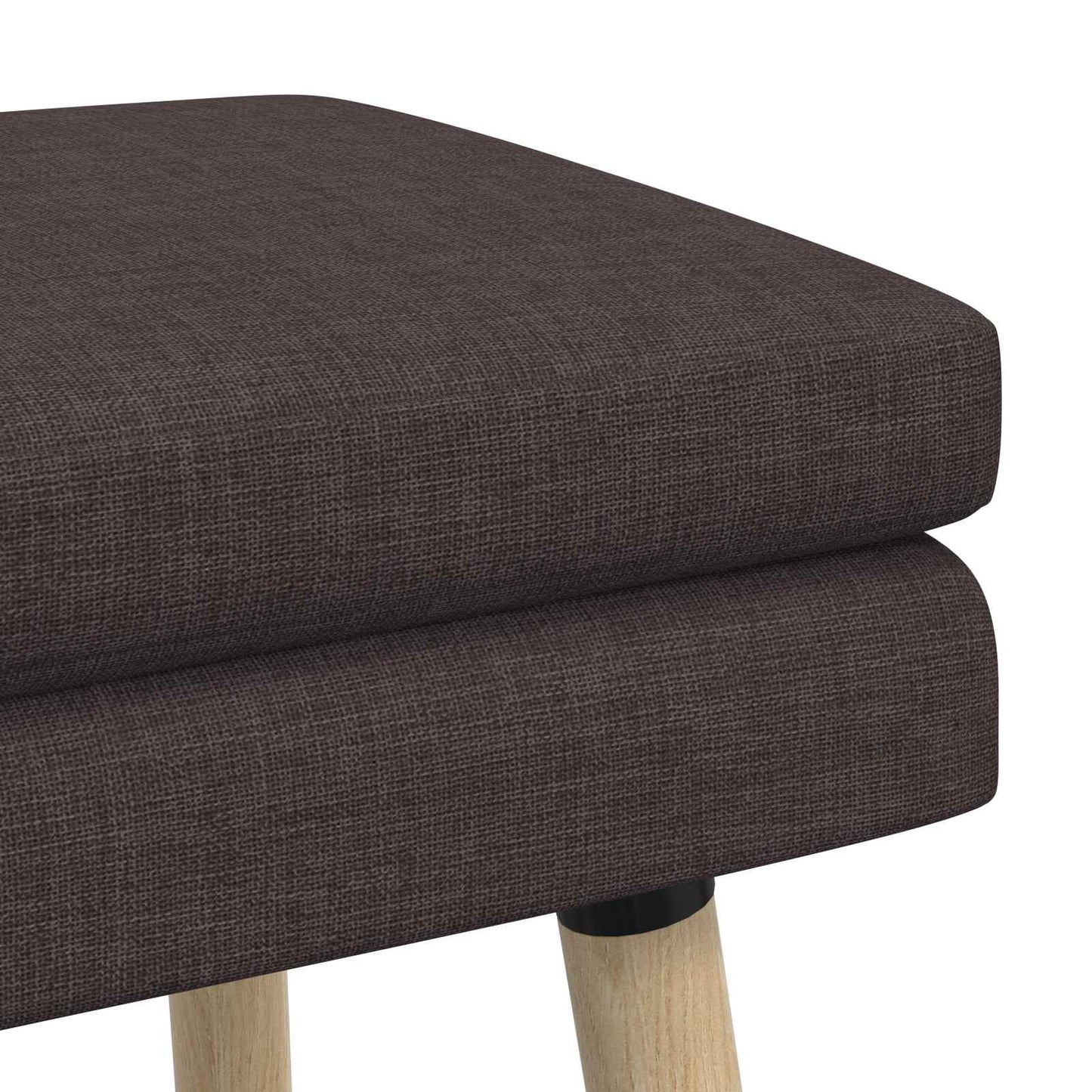 vidaXL Διπλή Επίστρωση Πάγκος Σκούρο Καφέ 110 x 40 x 47 εκ. Ύφασμα