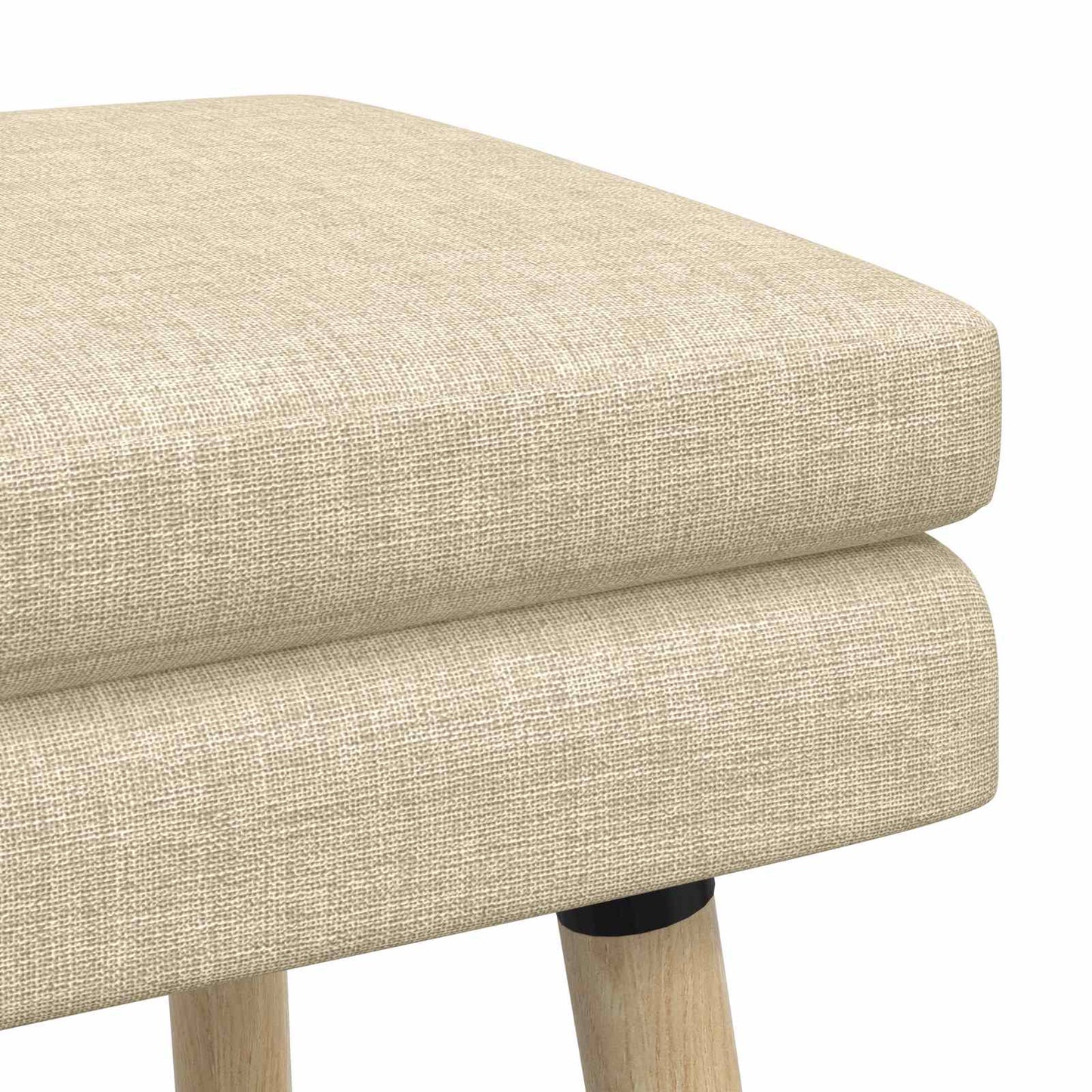 vidaXL Διπλή Επίστρωση Πάγκος Κρεμ 110 x 40 x 47 εκ. Ύφασμα